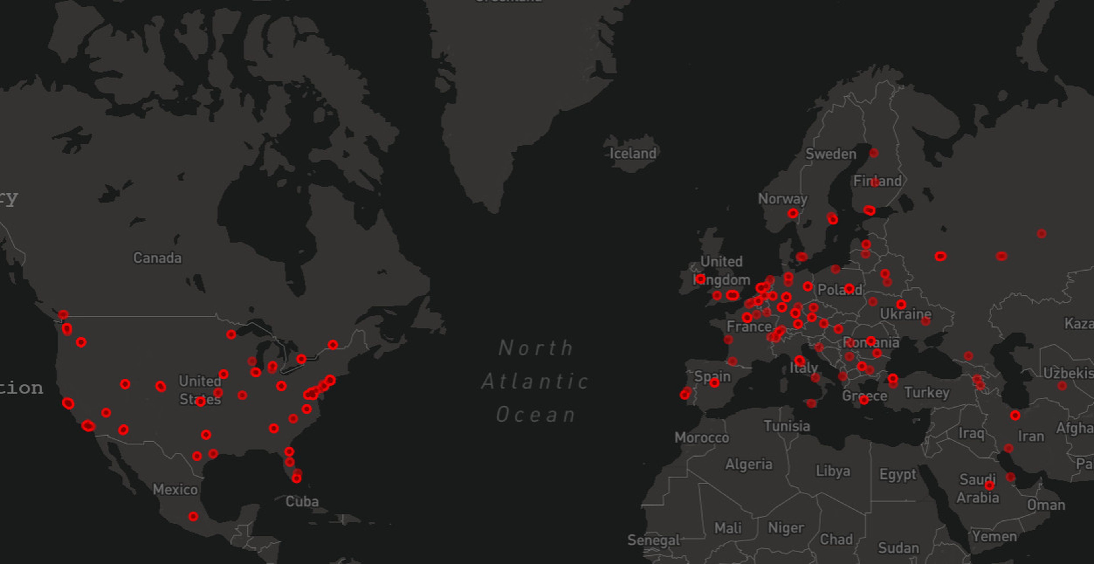 Mapa ataques ransomware