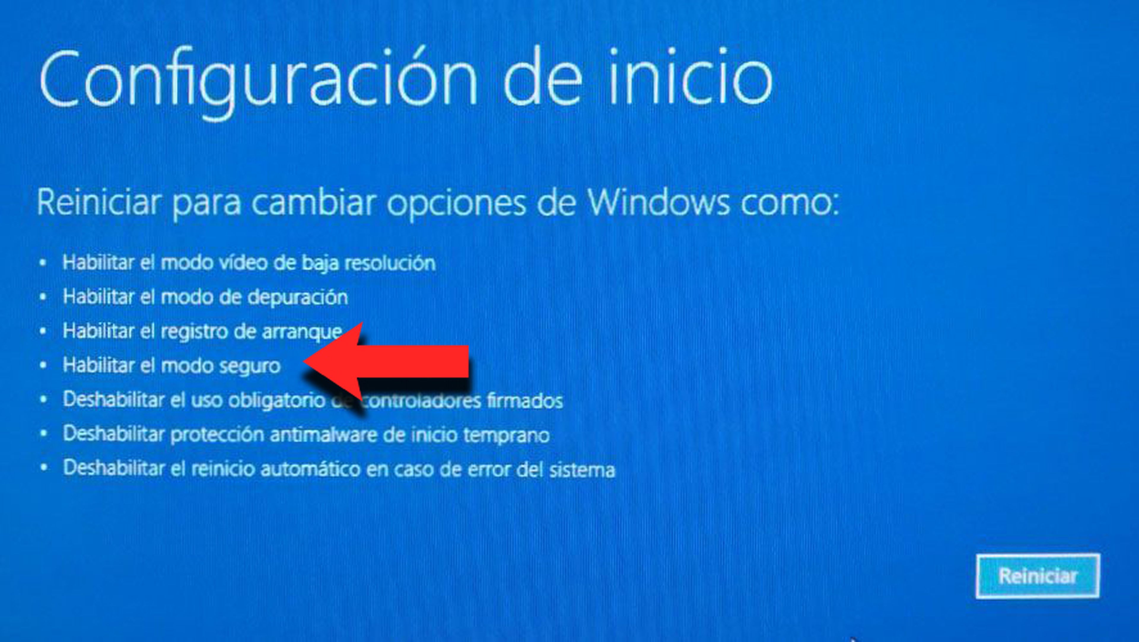 Modo Seguro Windows 10