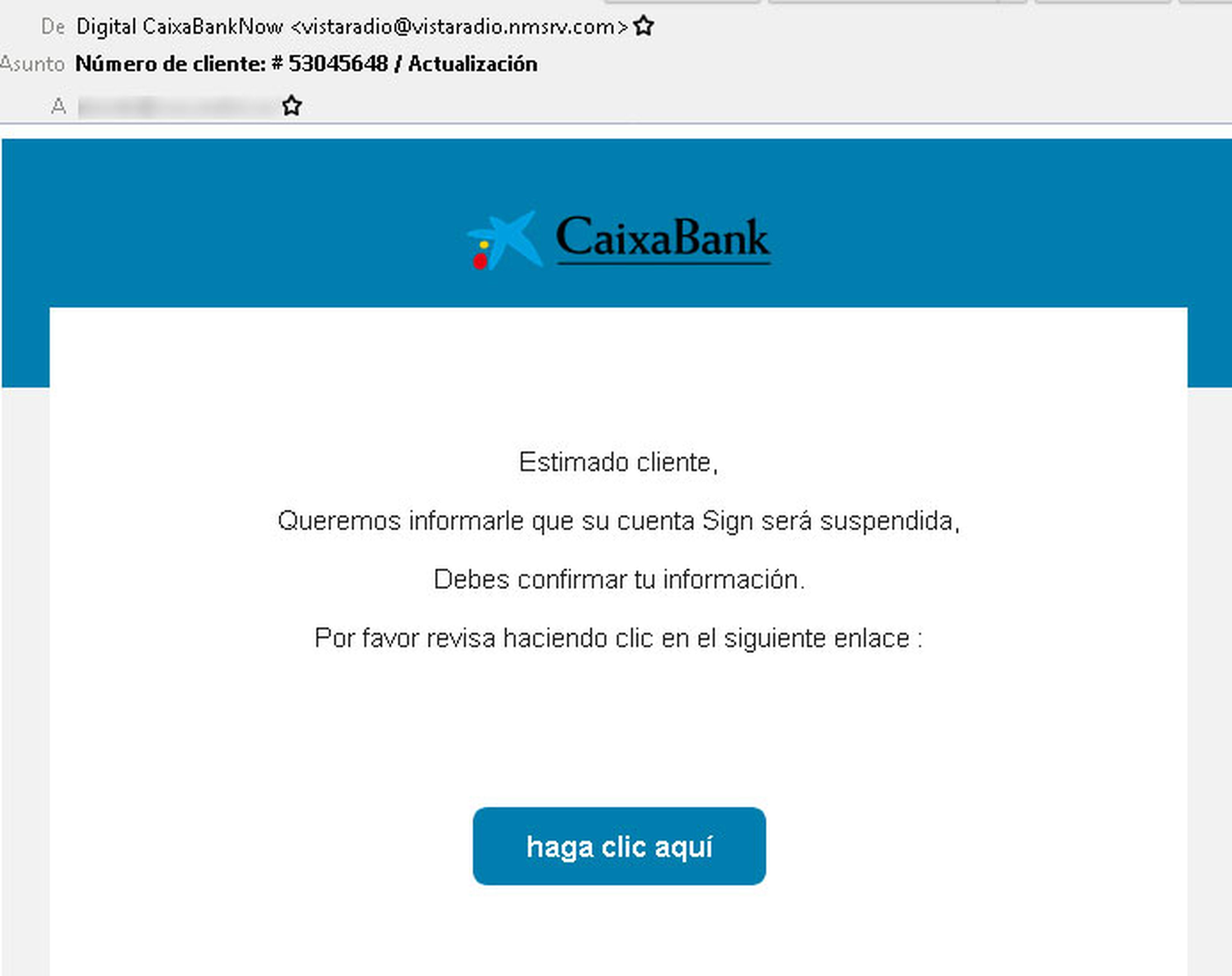 Phishing CaiXaBank