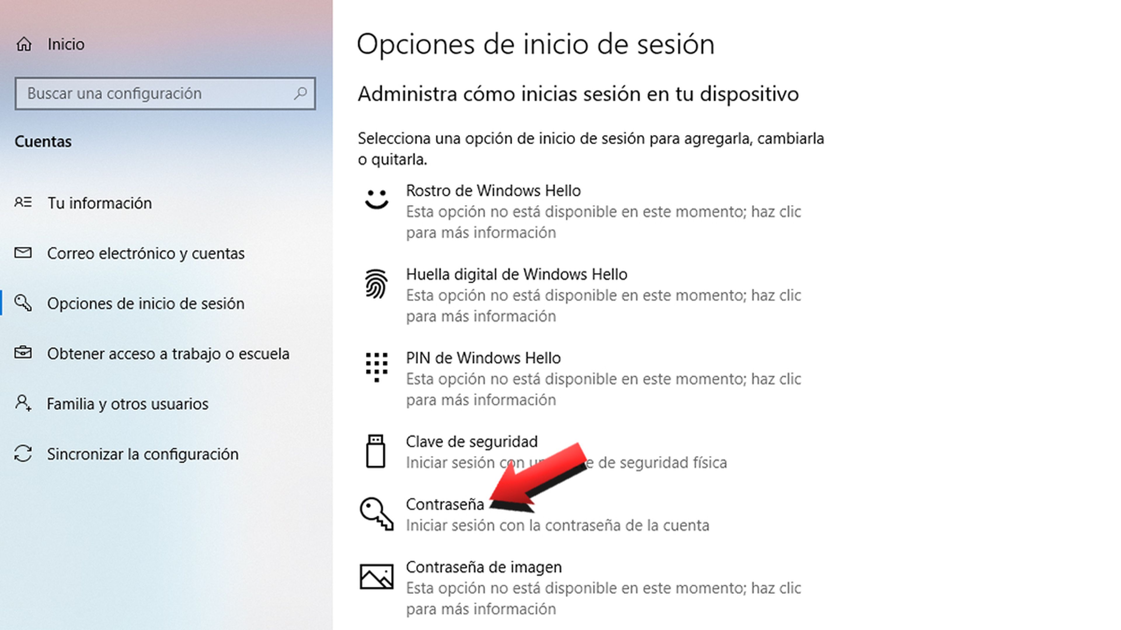 Quitar contraseña Windows 10