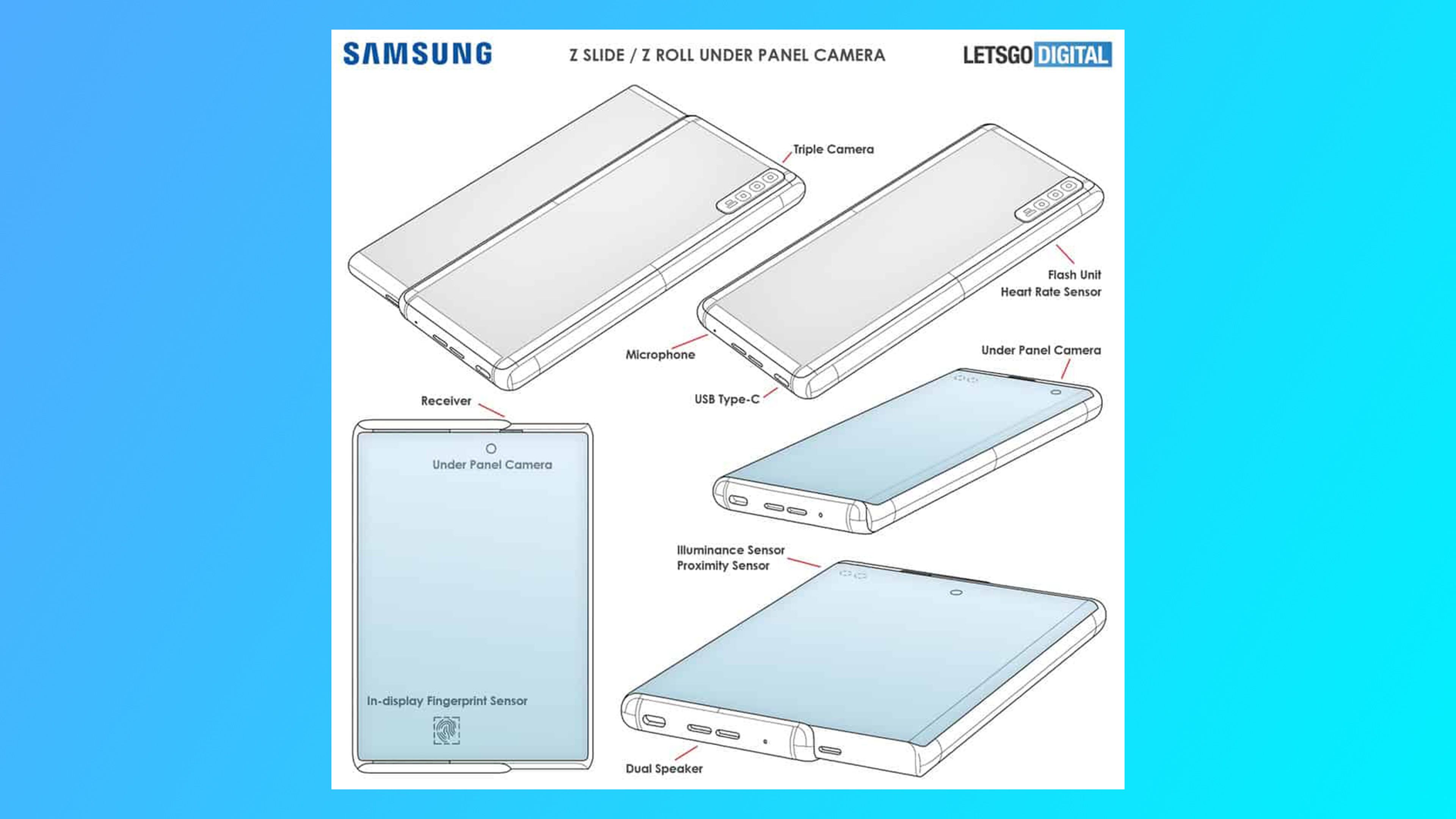 Samsung estaría trabajando en un teléfono enrollable y este podría ser su diseño