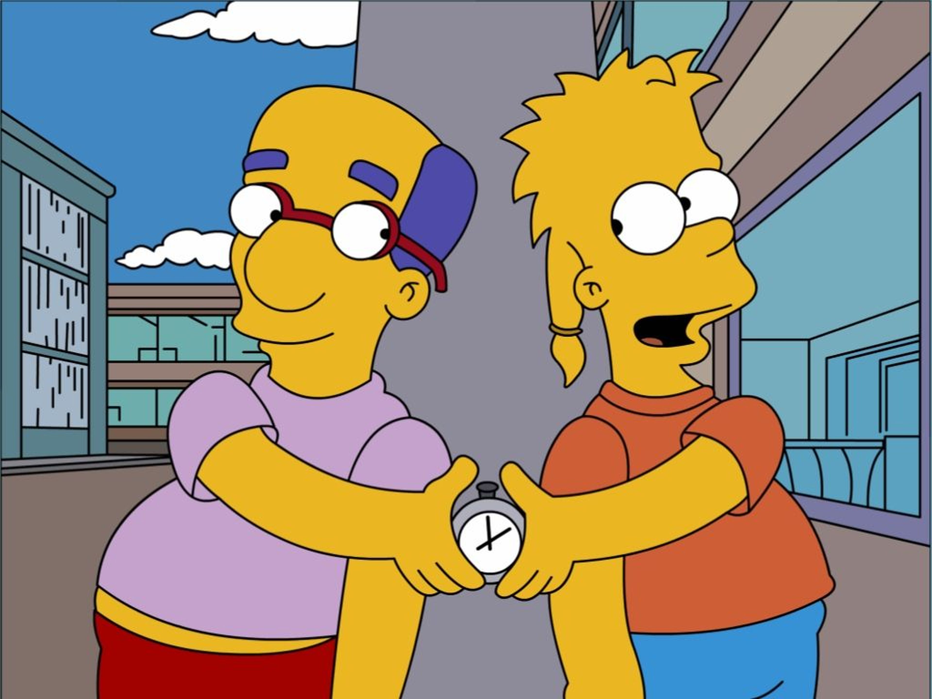 Los Simpson - Bart y Milhous adultos