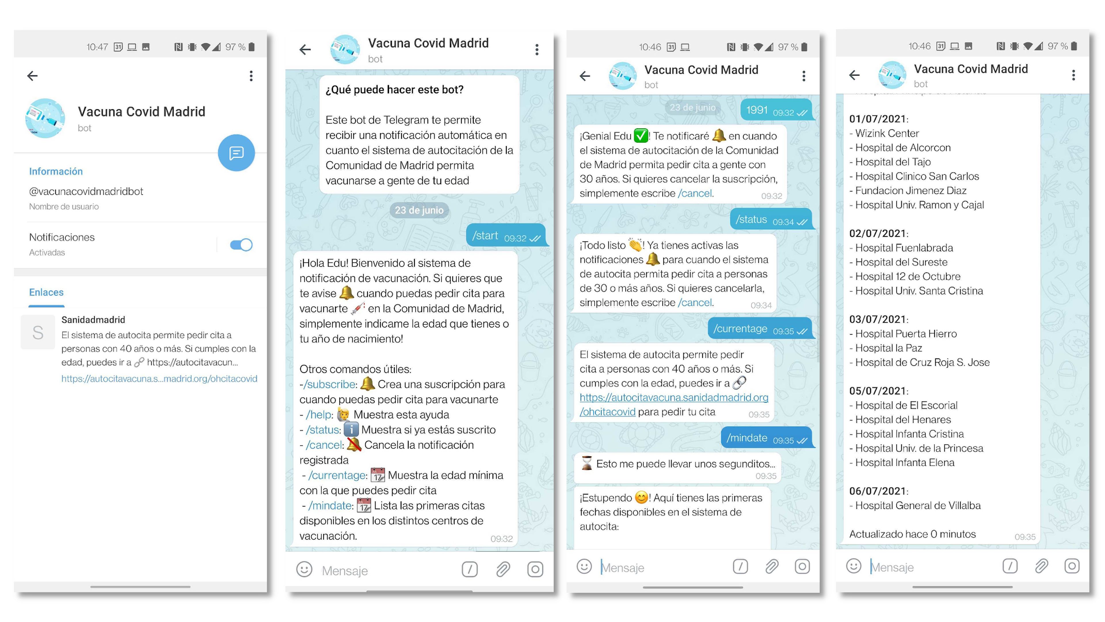 Telegram bot vacuna