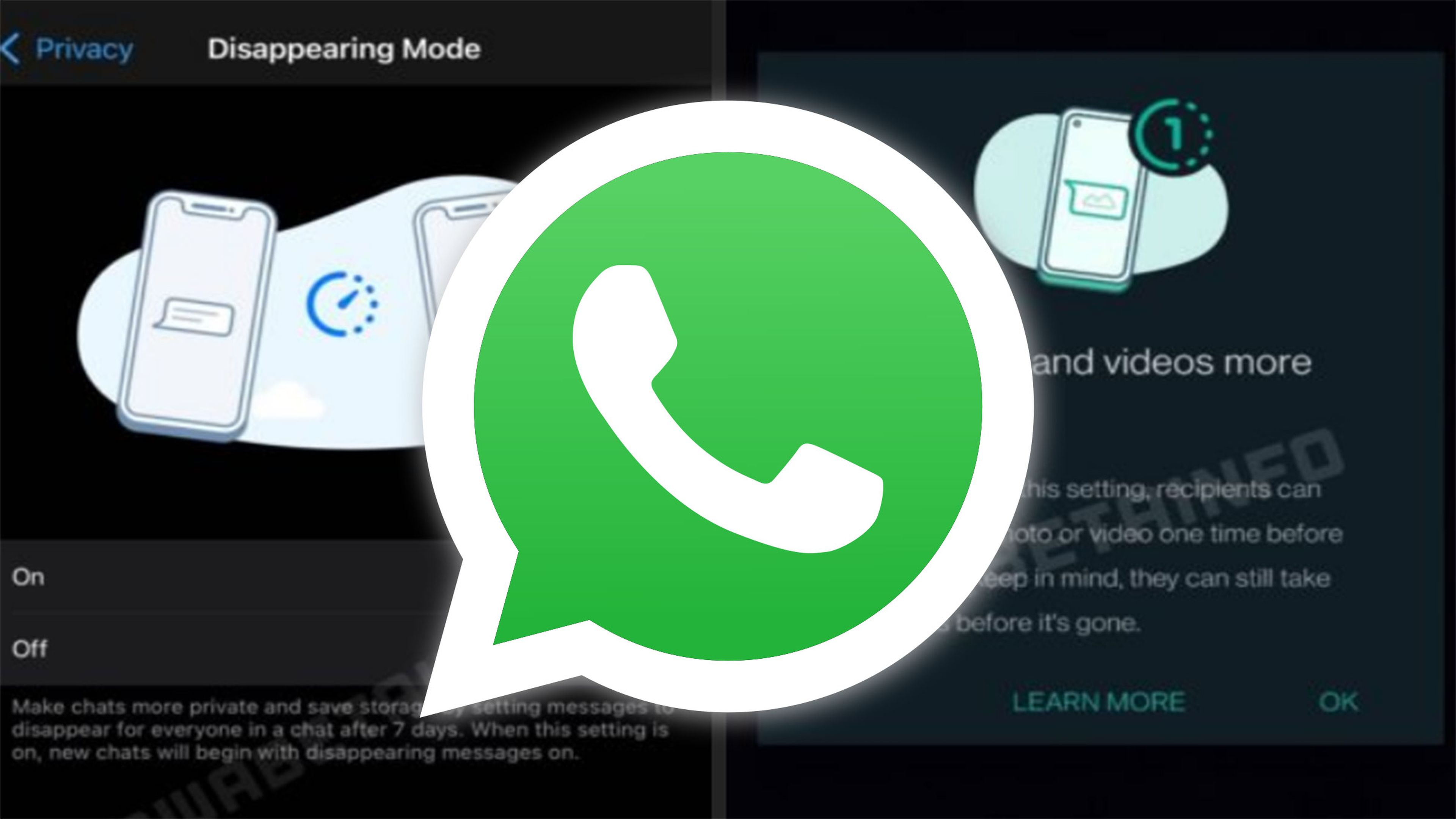 WhatsApp modo desaparición y ver una vez