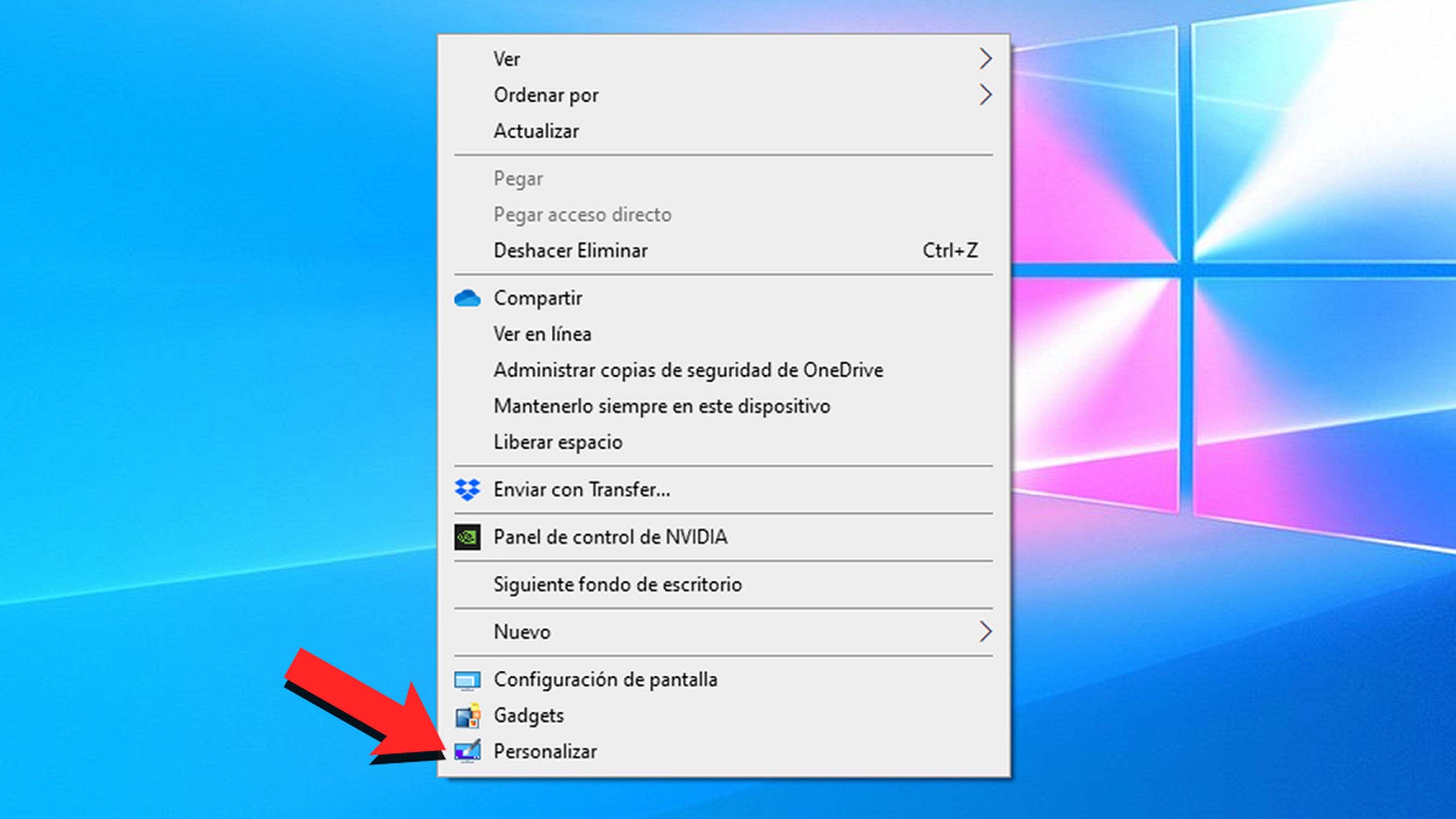 Cambiar fondo de escritorio Windows 10
