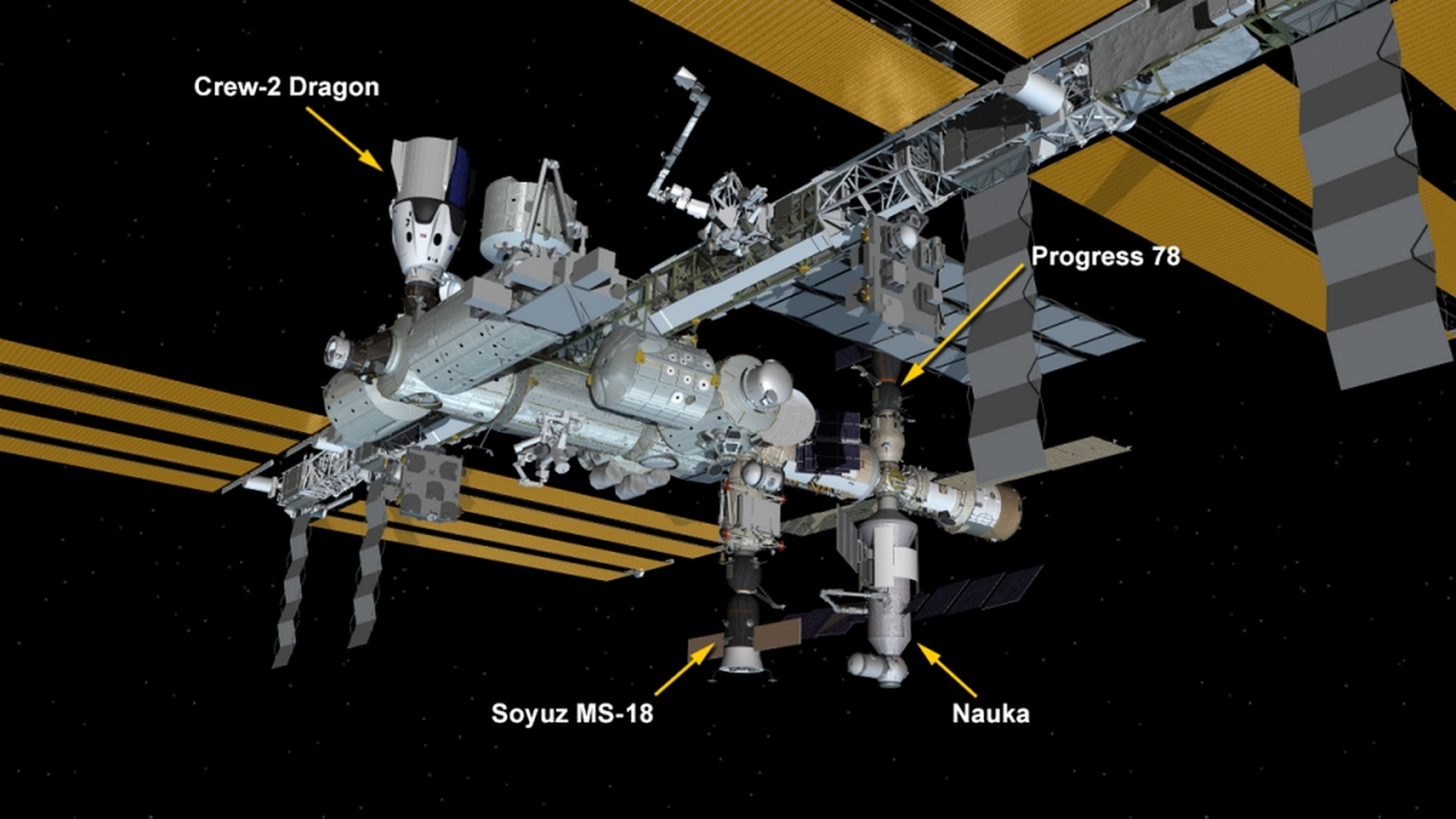 La Estacion Espacial Internacional, fuera de control por un módulo ruso acoplado que encendió los cohetes