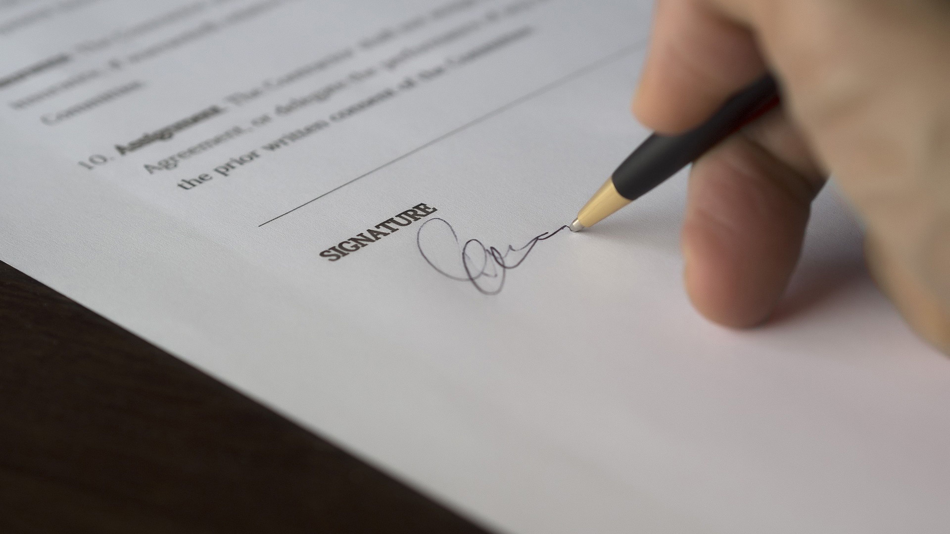 Firmando documento