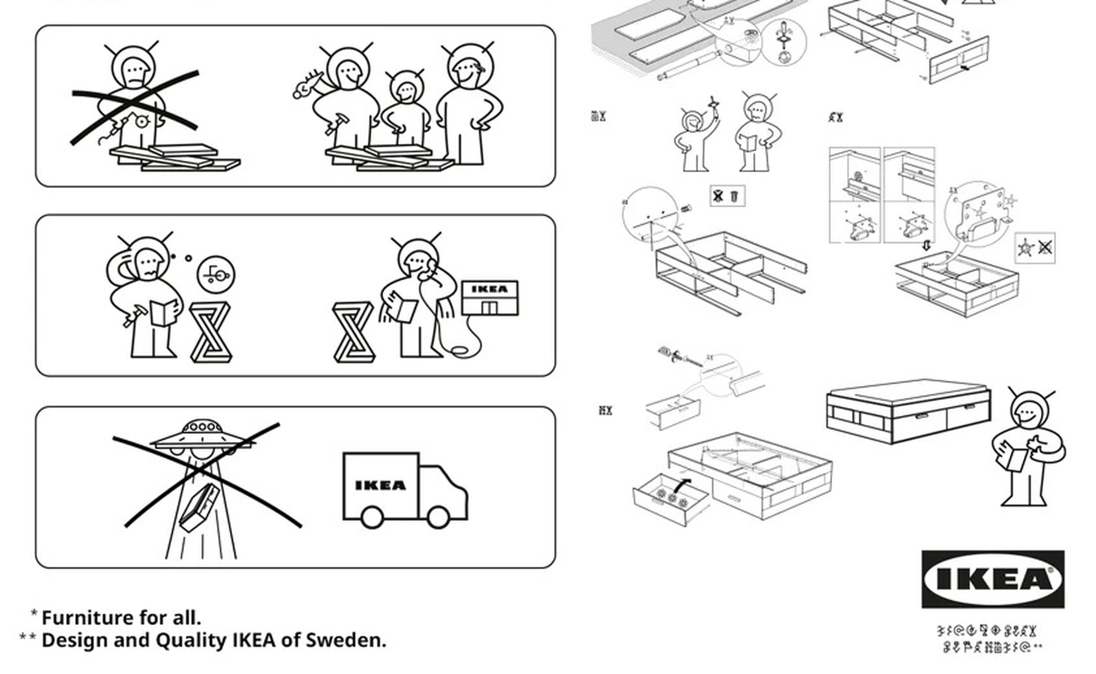 Manual IKEA en alienígena