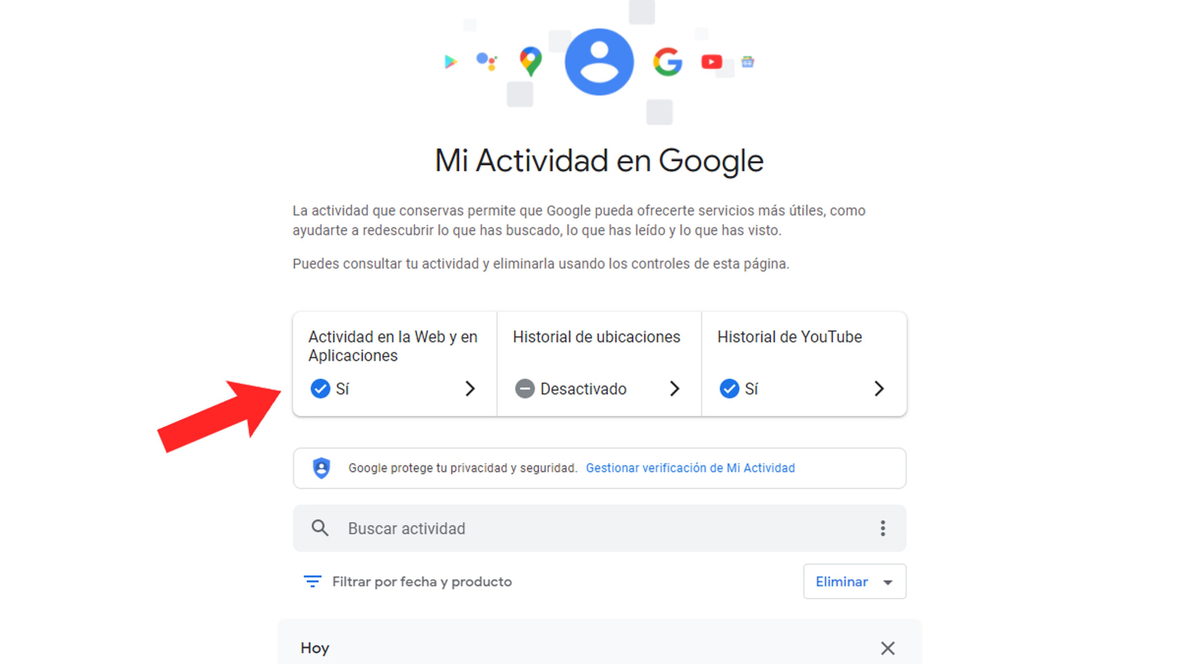 Mi Actividad Google