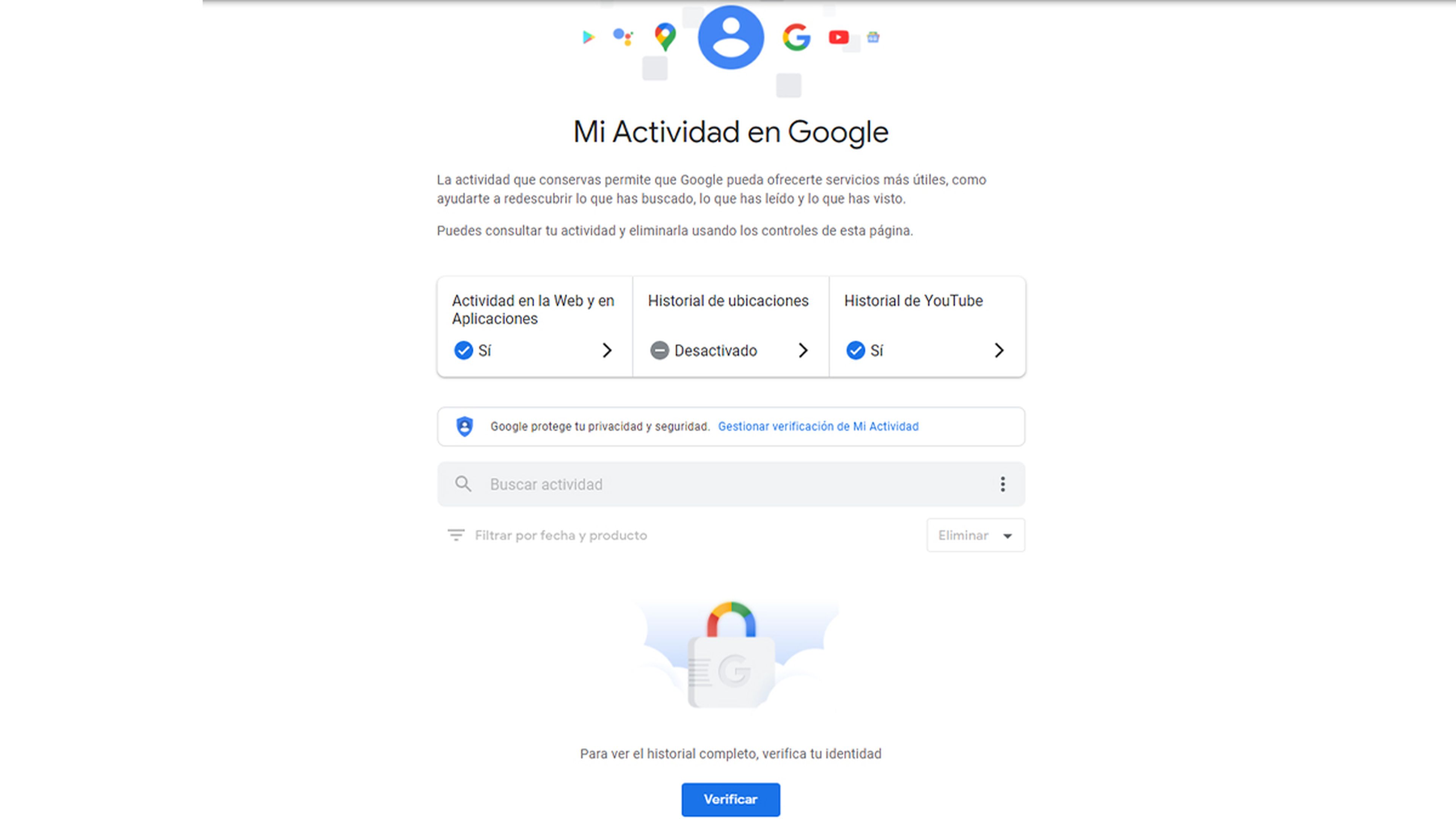 Mi Actividad Google