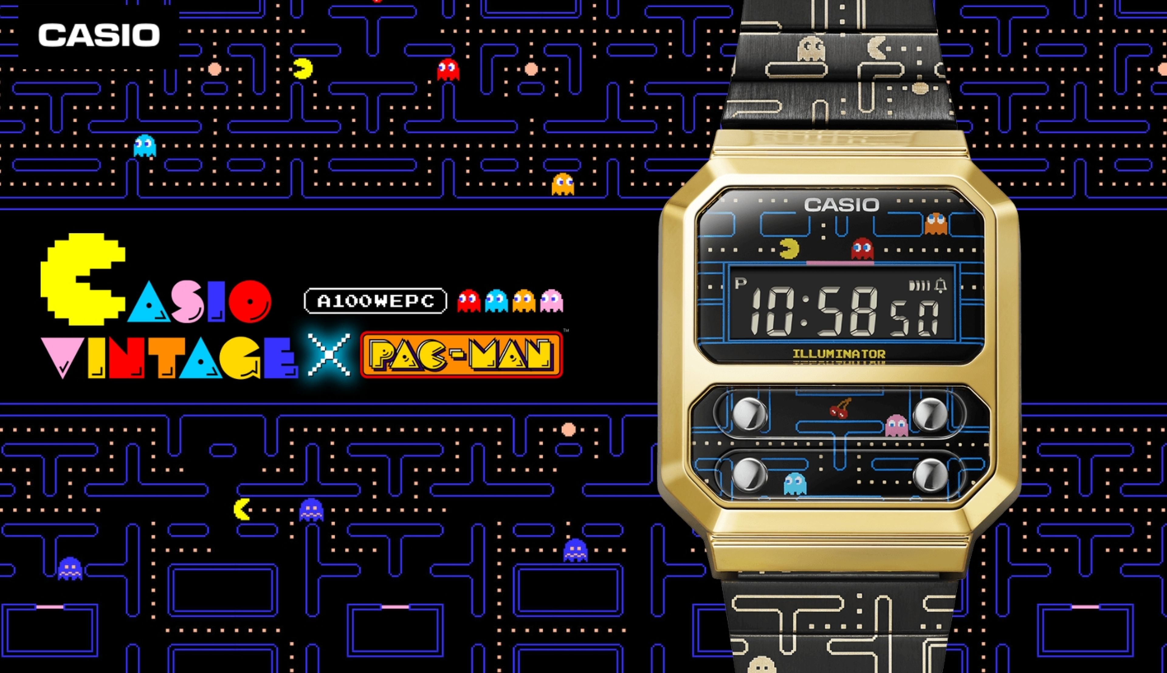 Pura nostalgia ochentera: Casio lanza el reloj de Pac-man, con un diseño de 1978