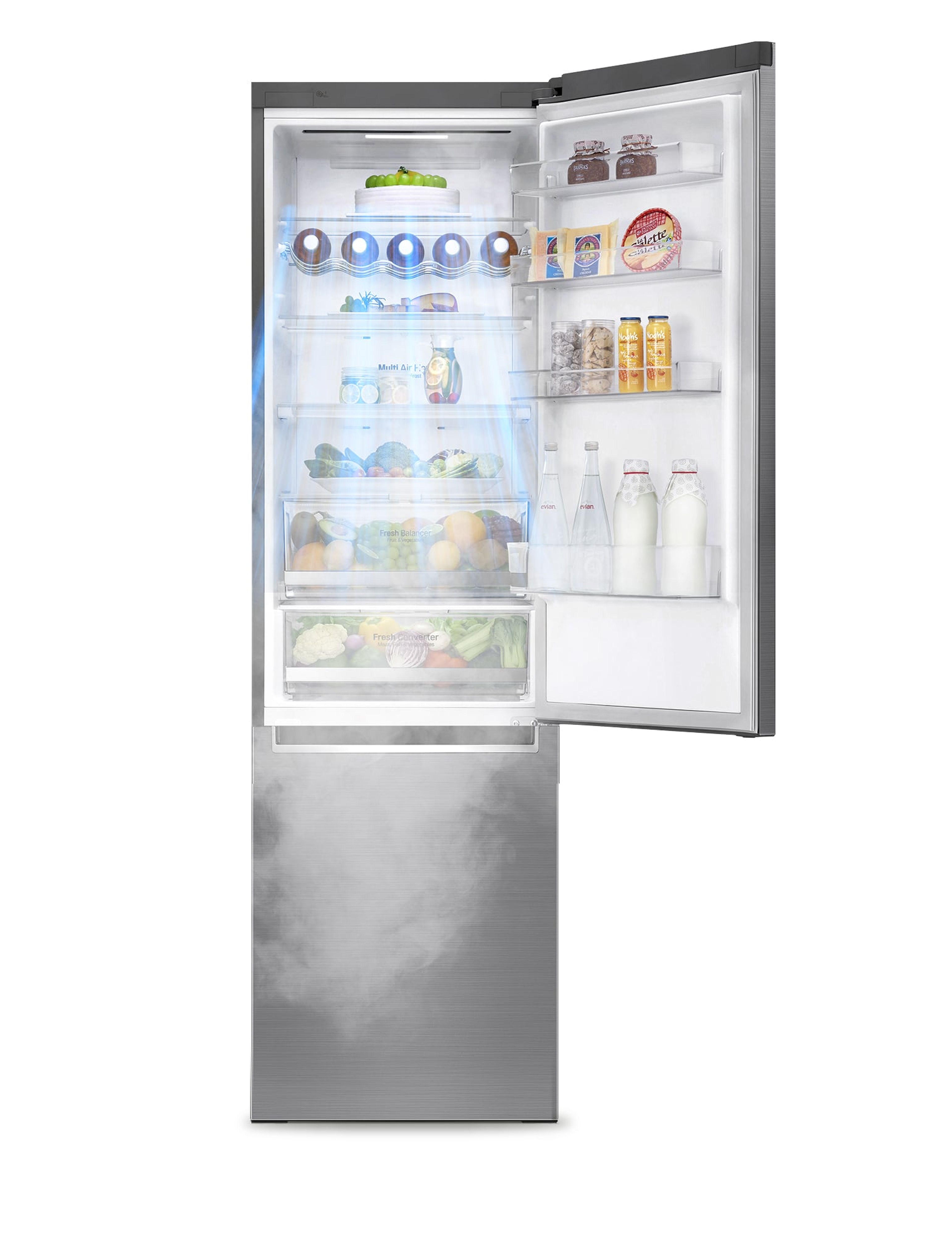 El sistema Door Cooling, una cascada de aire que enfría todo el frigorífico un 32% más rápido y de forma uniforme en todos los rincones