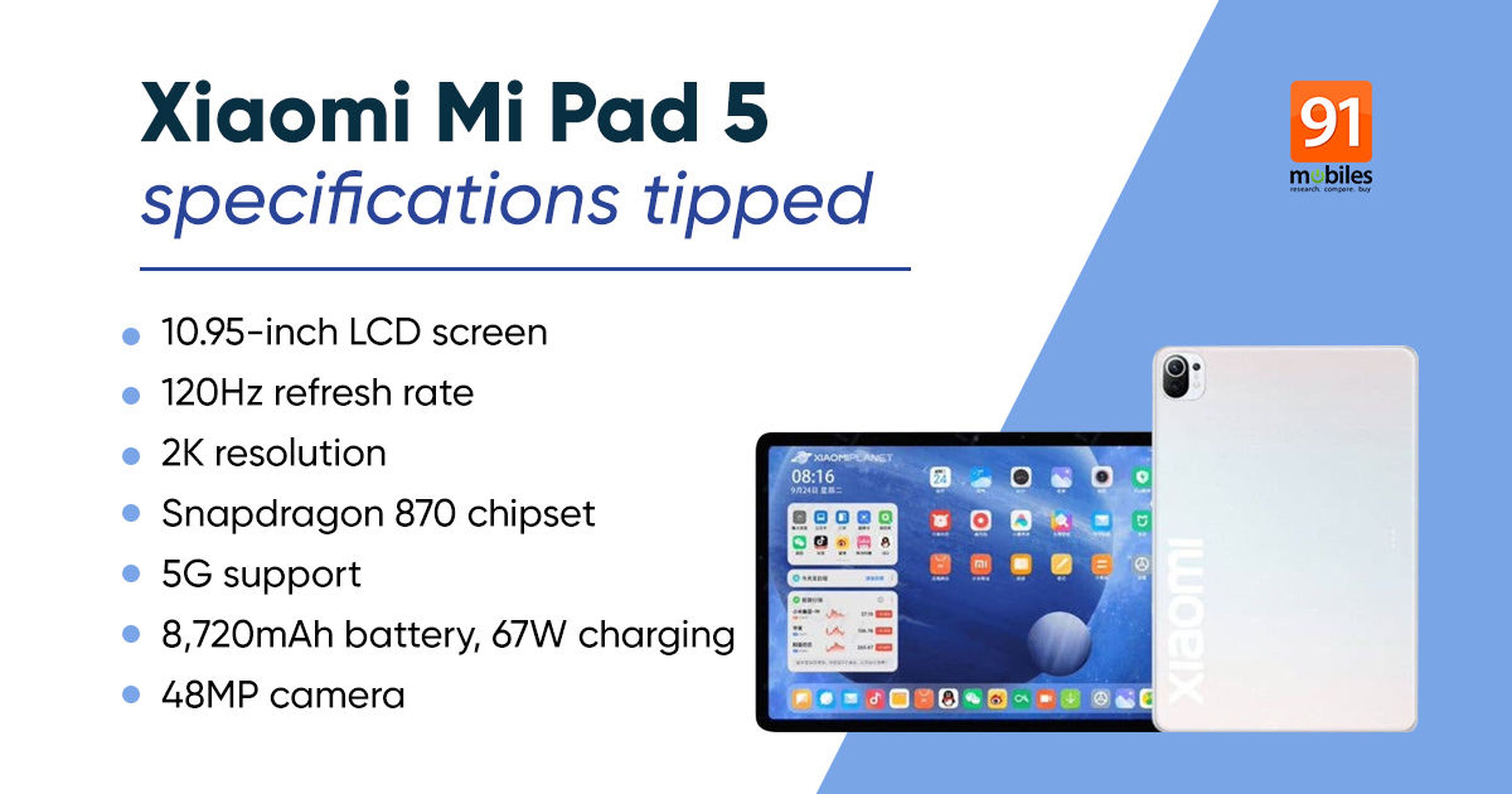 Xiaomi prepara tres versiones diferentes para su nueva tablet