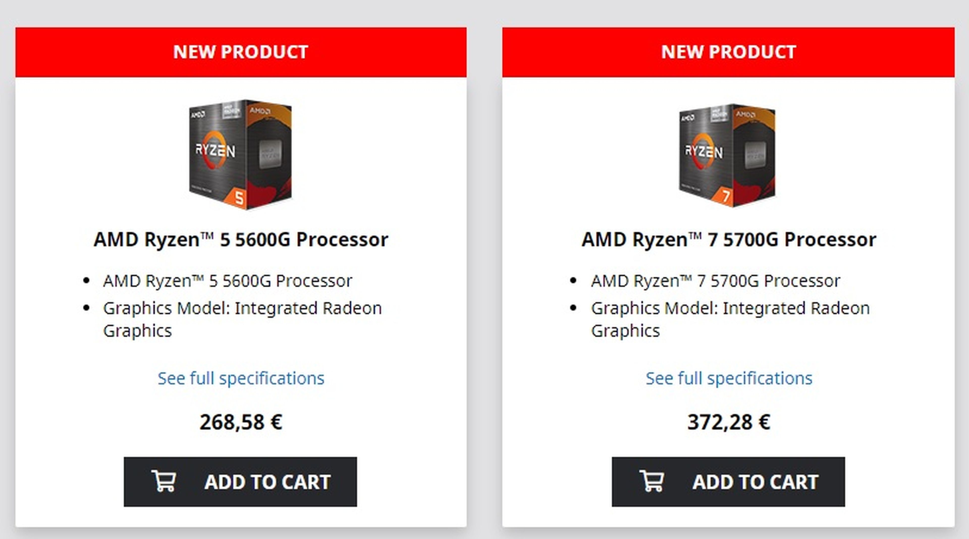 Los AMD 5000 G ya a la venta