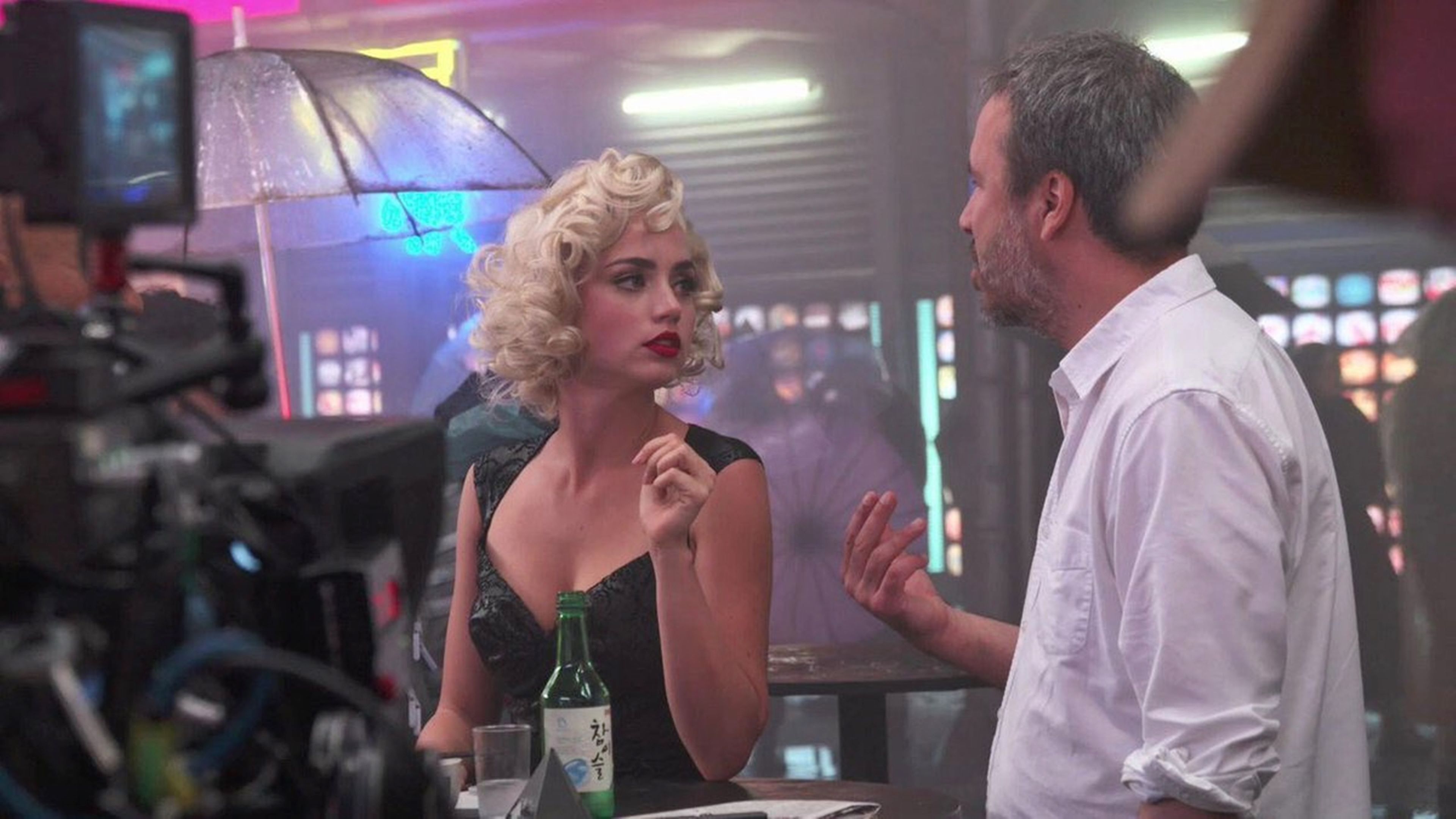 Ana de Armas en el rodaje de Blonde, la película biopic de Marilyn Monroe en Netflix