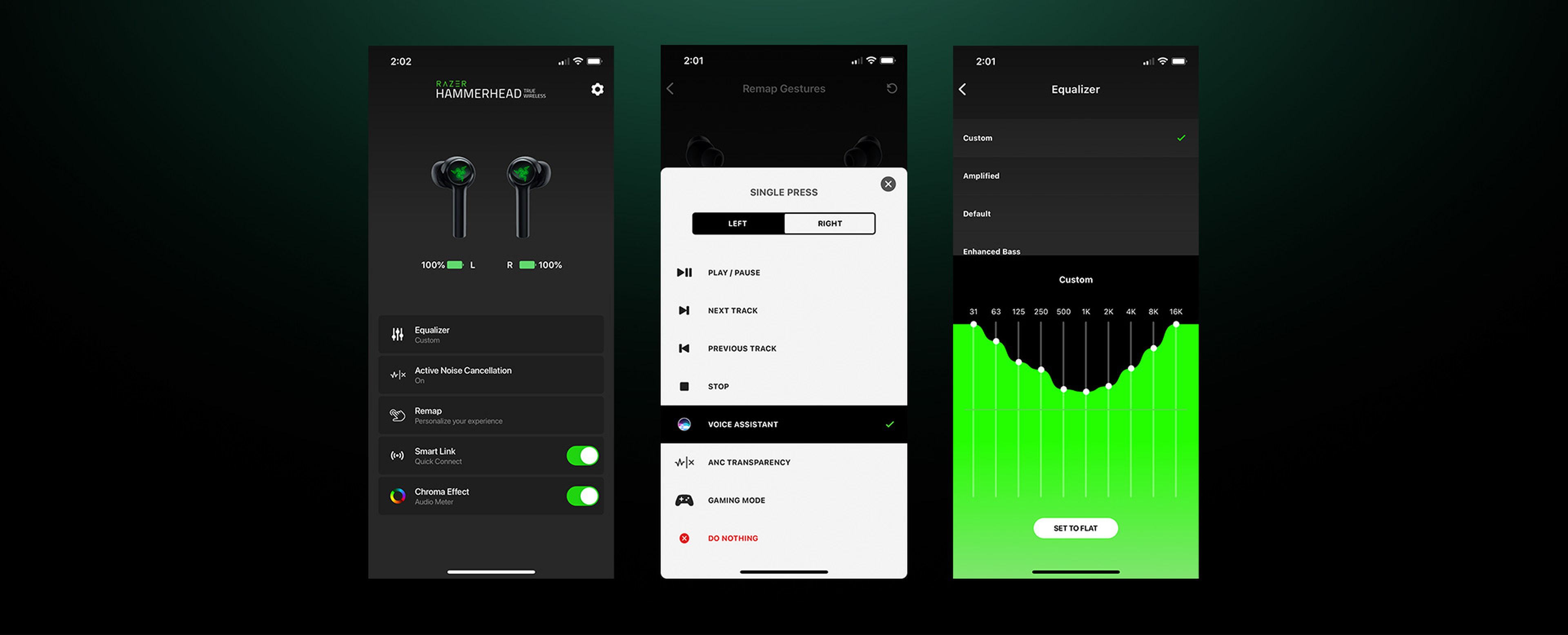 Aplicación móvil de los auriculares