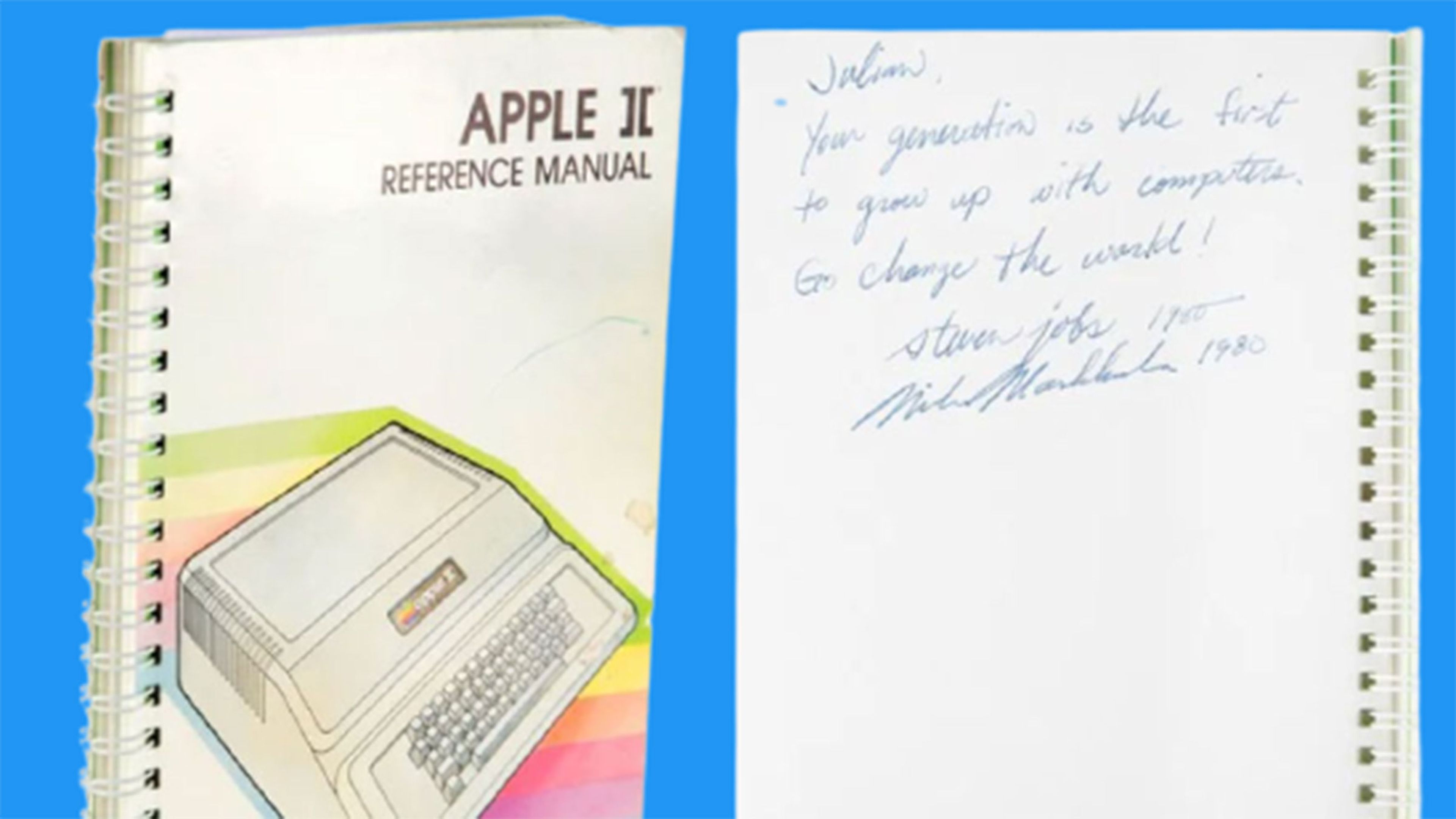 Manual del Apple II firmado por el propio Steve Jobs