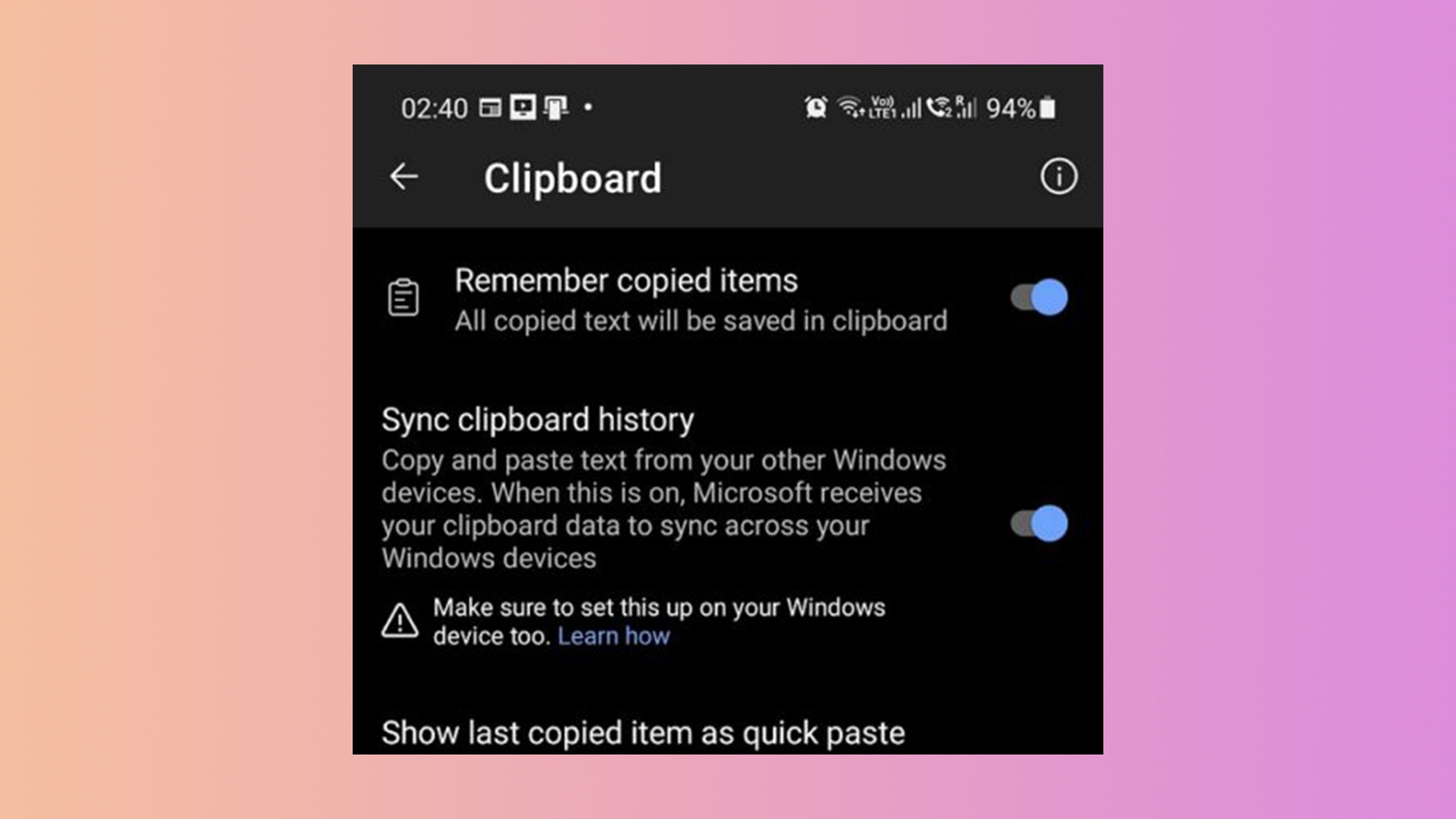 Swiftkey se actualiza y ahora puedes tener sincronizado tu portapapeles de Android con el de tu ordenador con Windows 10