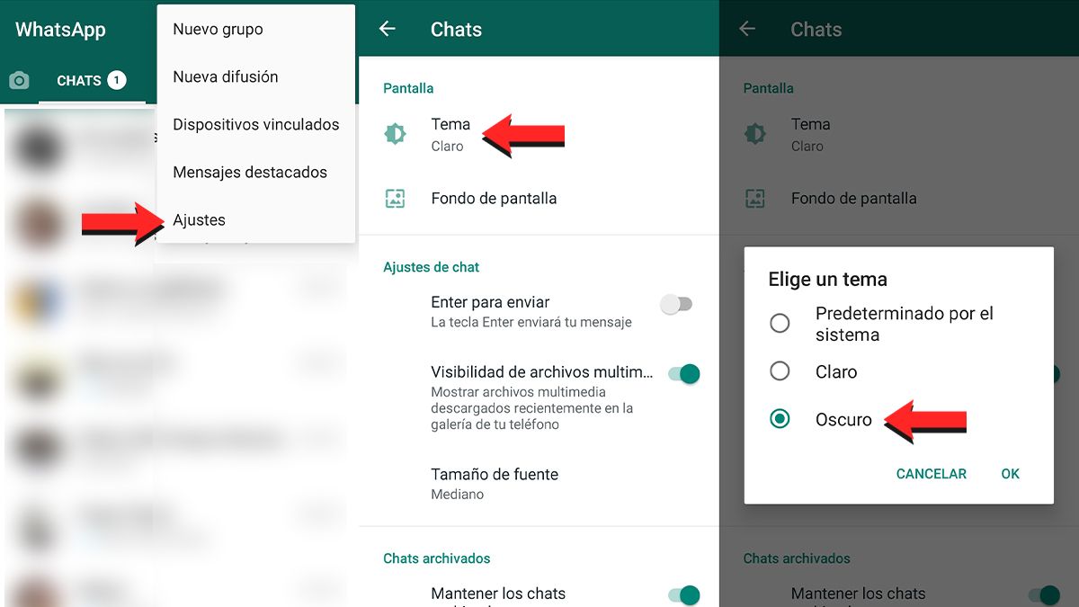 Así puedes activar el modo superoscuro de WhatsApp