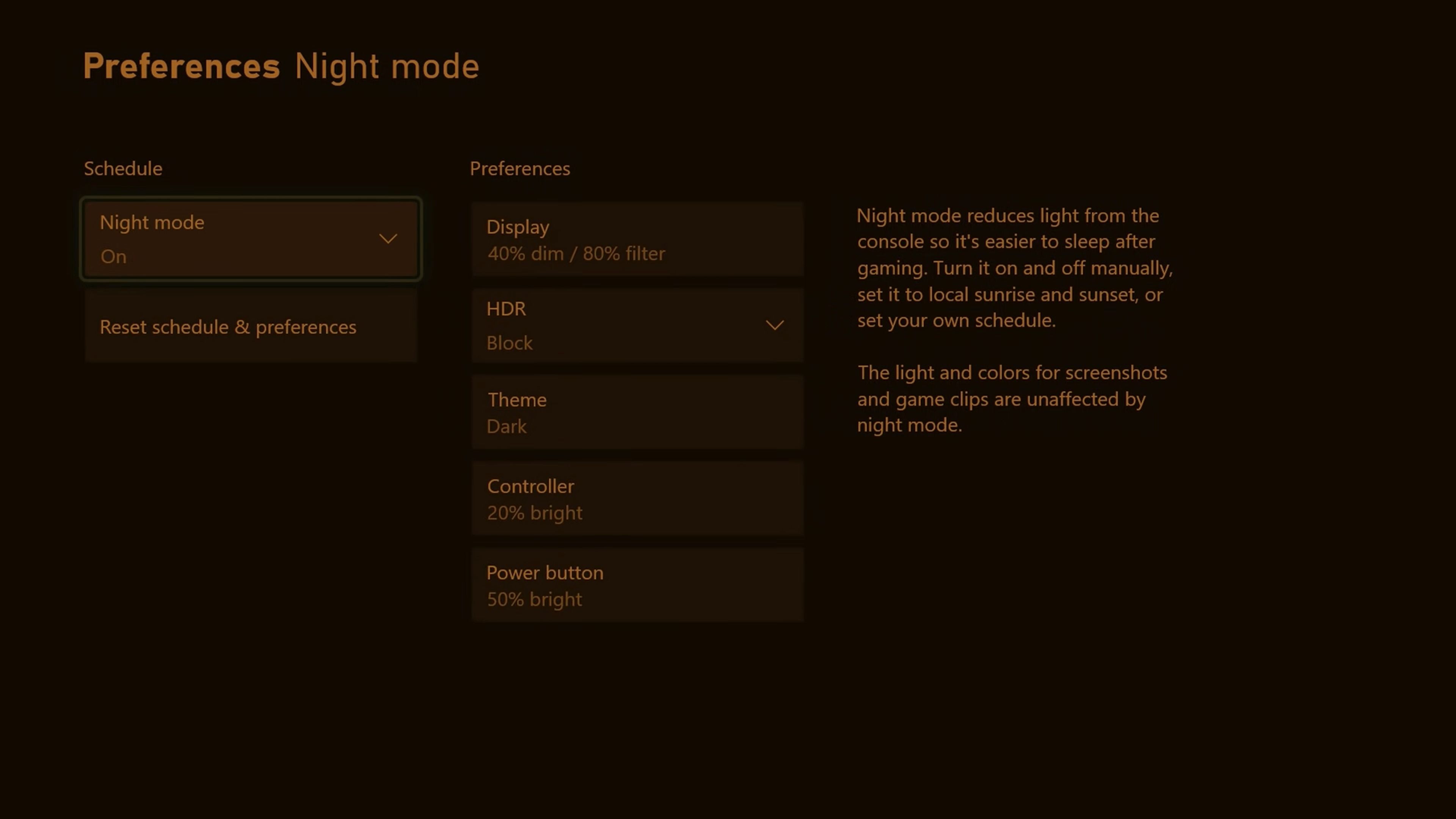 Xbox estrena un Modo Nocturno que reduce la luz del mando y el botón de encendido por la noche, y aplica un filtro azul
