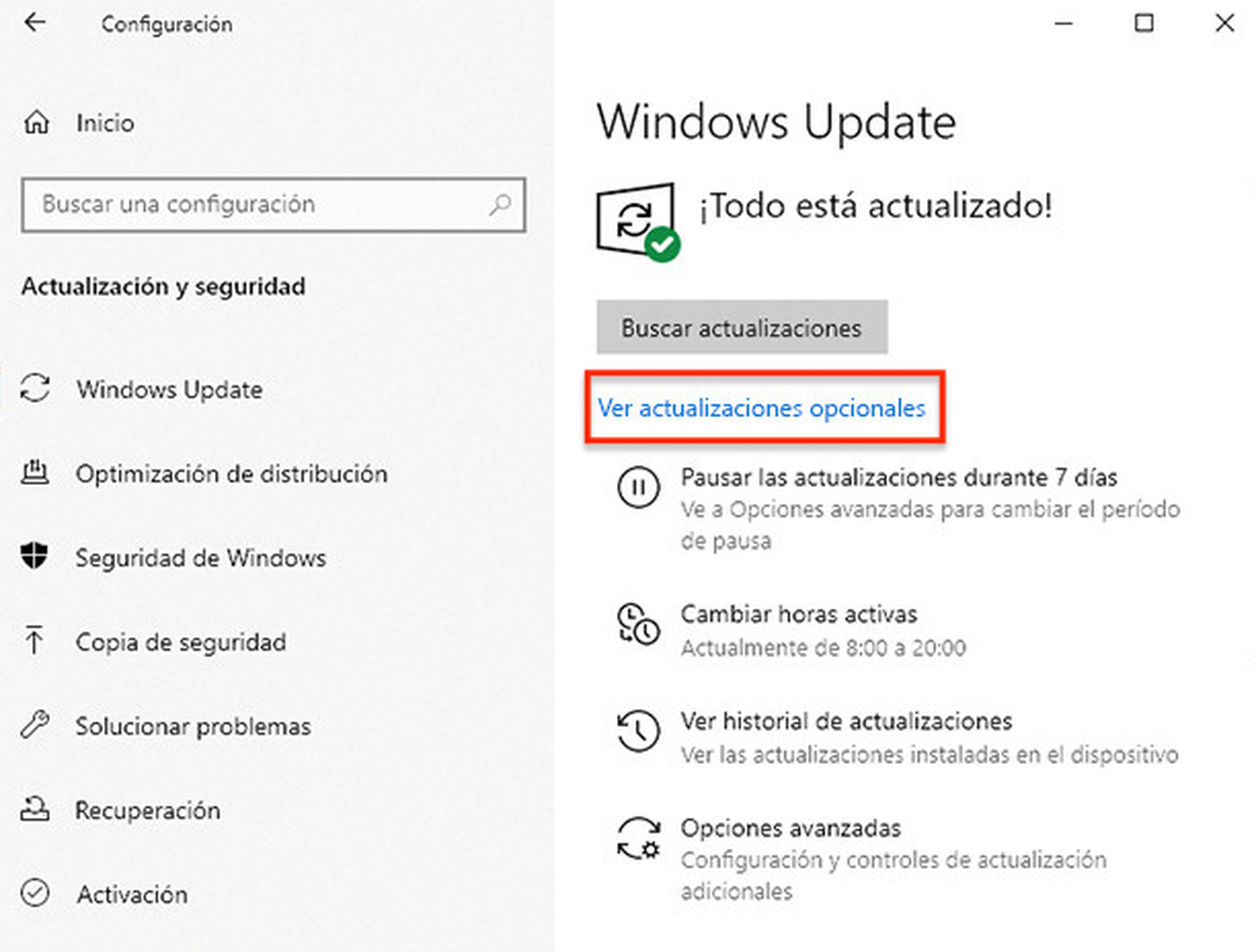 Actualizaciones temporales en Windows 10
