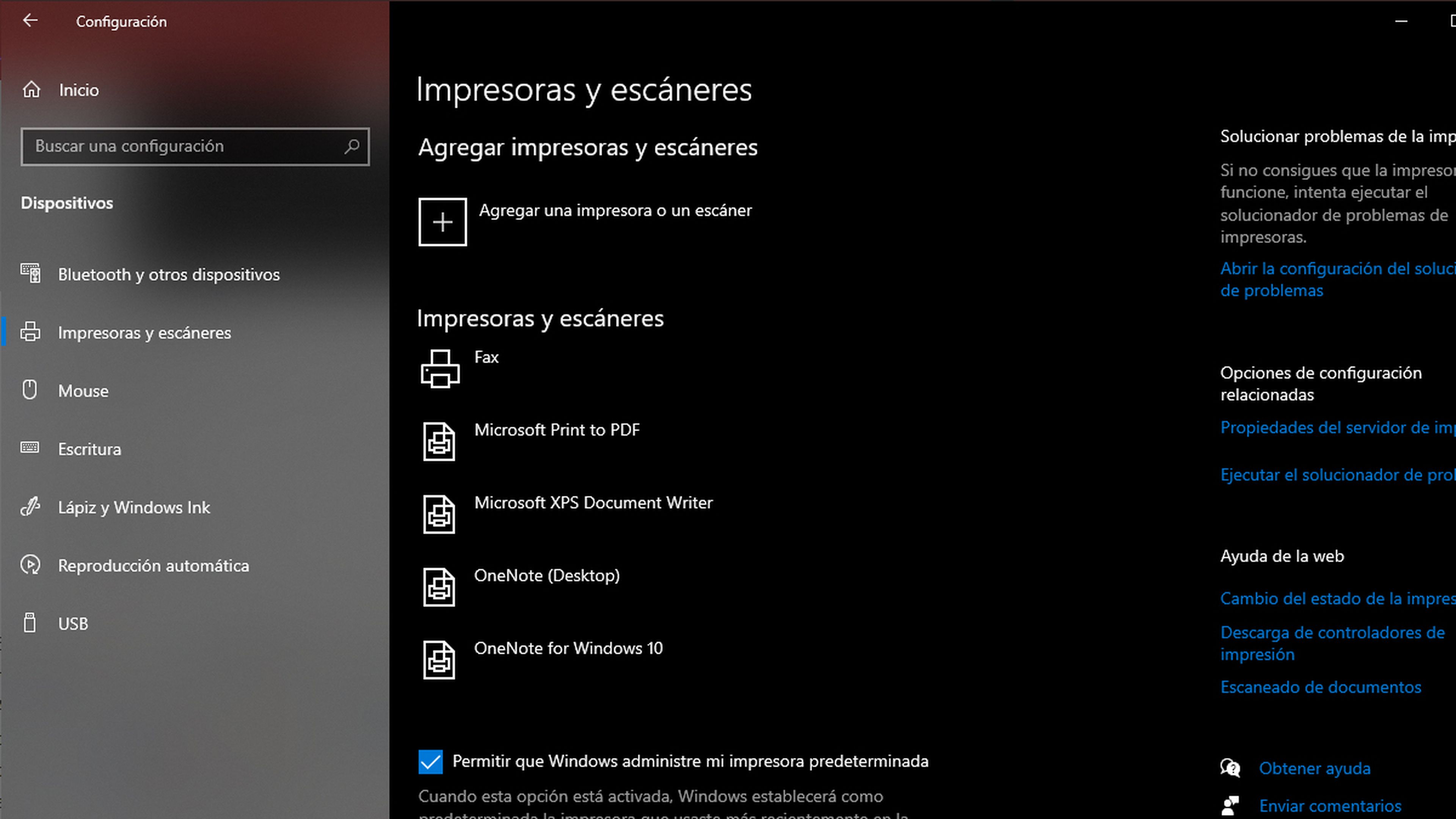 Agregar Impresoras o escáneres en Windows 10