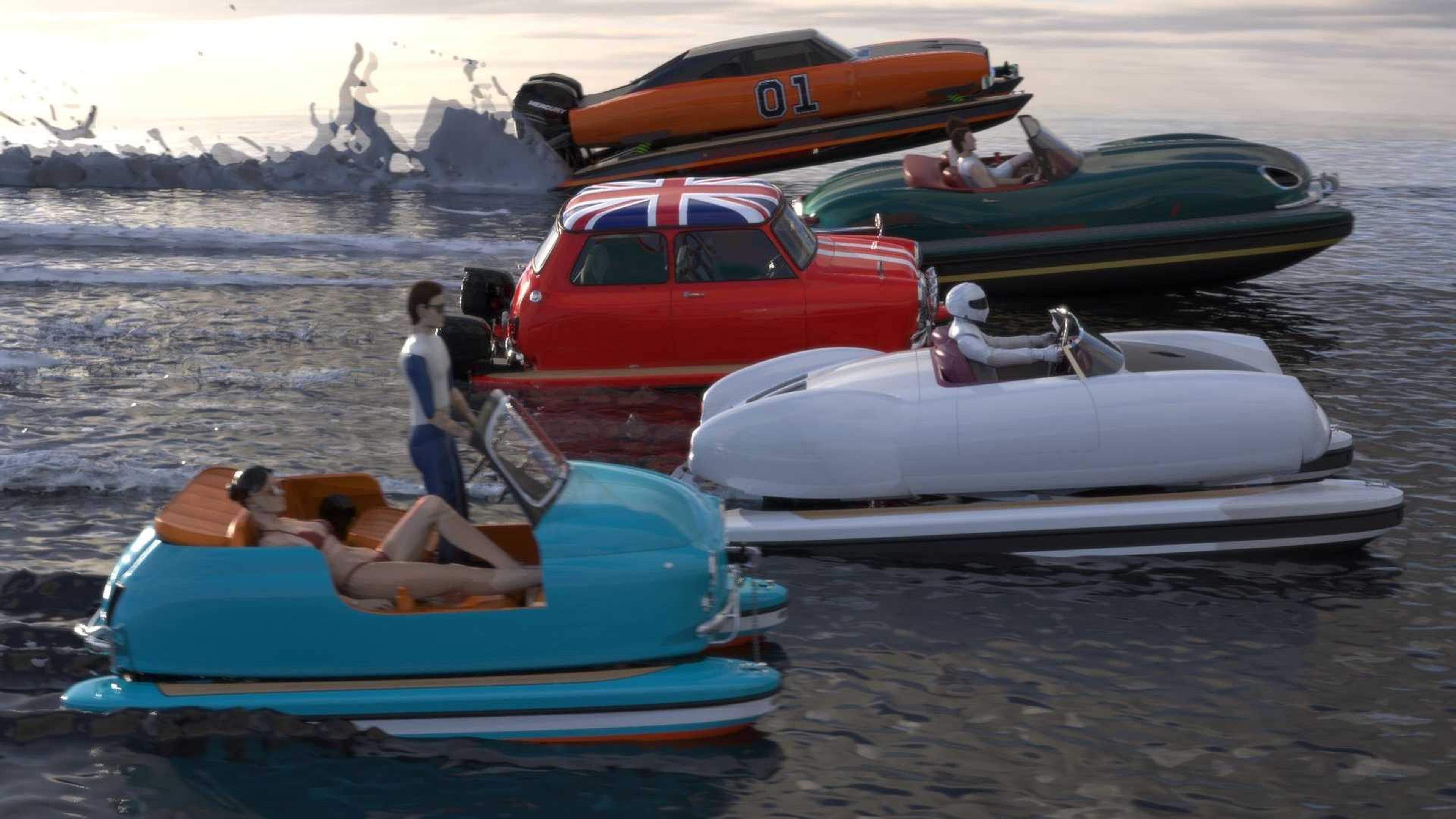 Barcos con forma de coche de Floating Motors