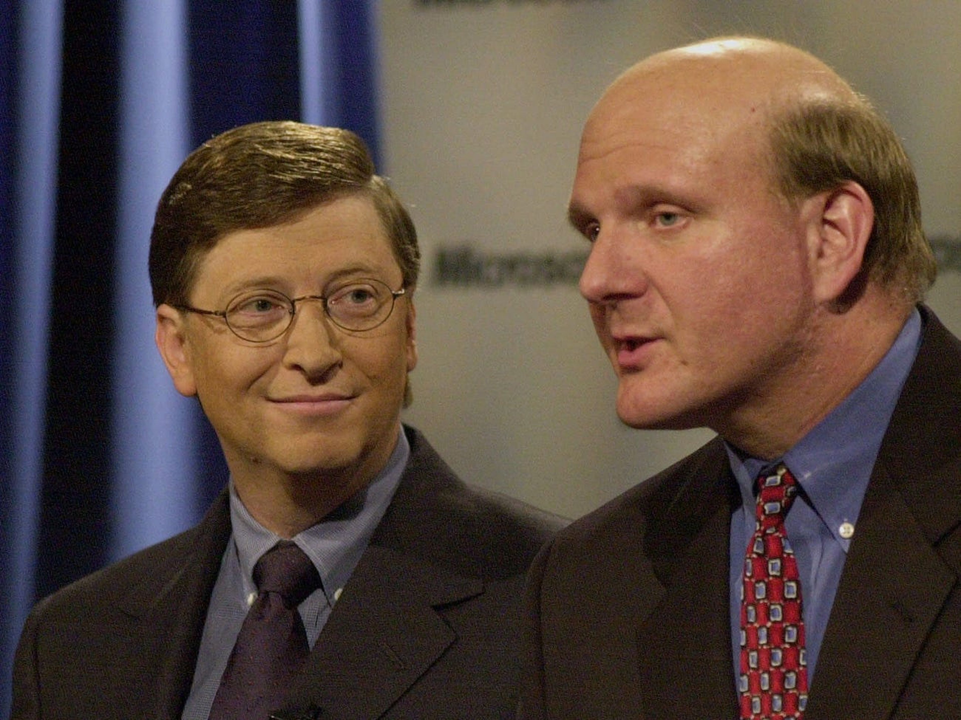 Bill Gates (izquierda) y Steve Ballmer. 