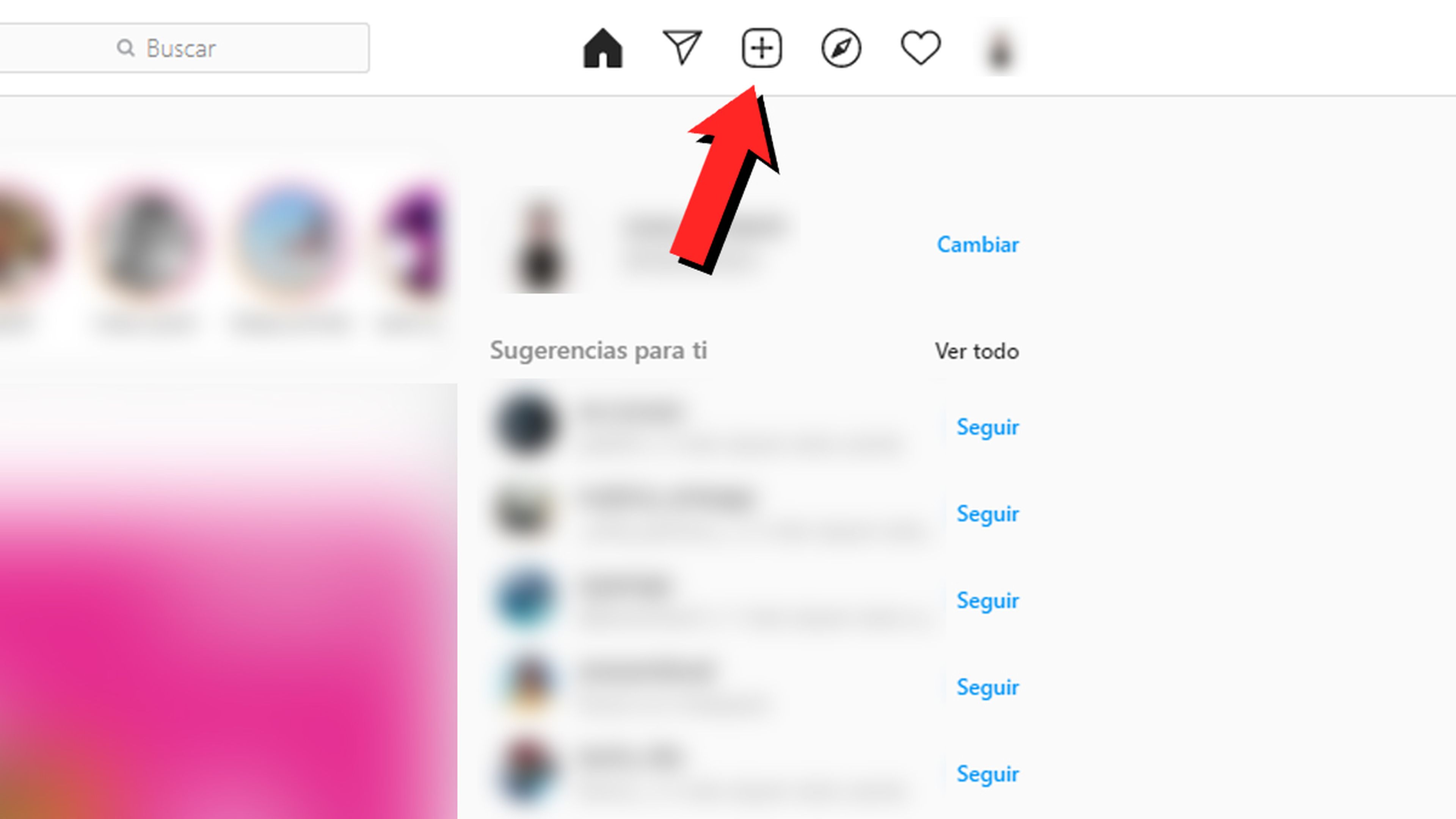 Colgar fotos en Instagram por la propia red social en Windows