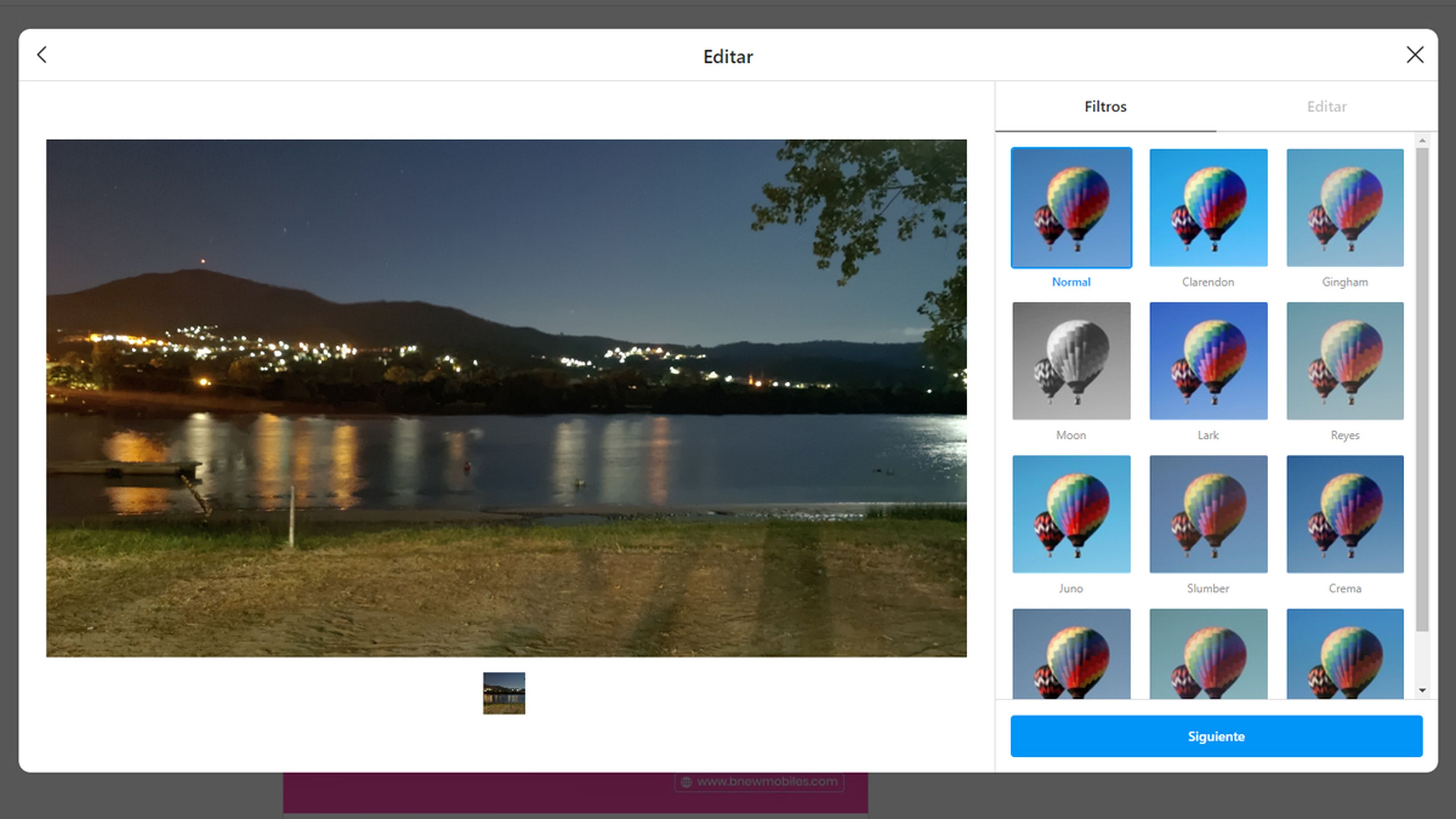 Colgar fotos en Instagram por la propia red social en Windows