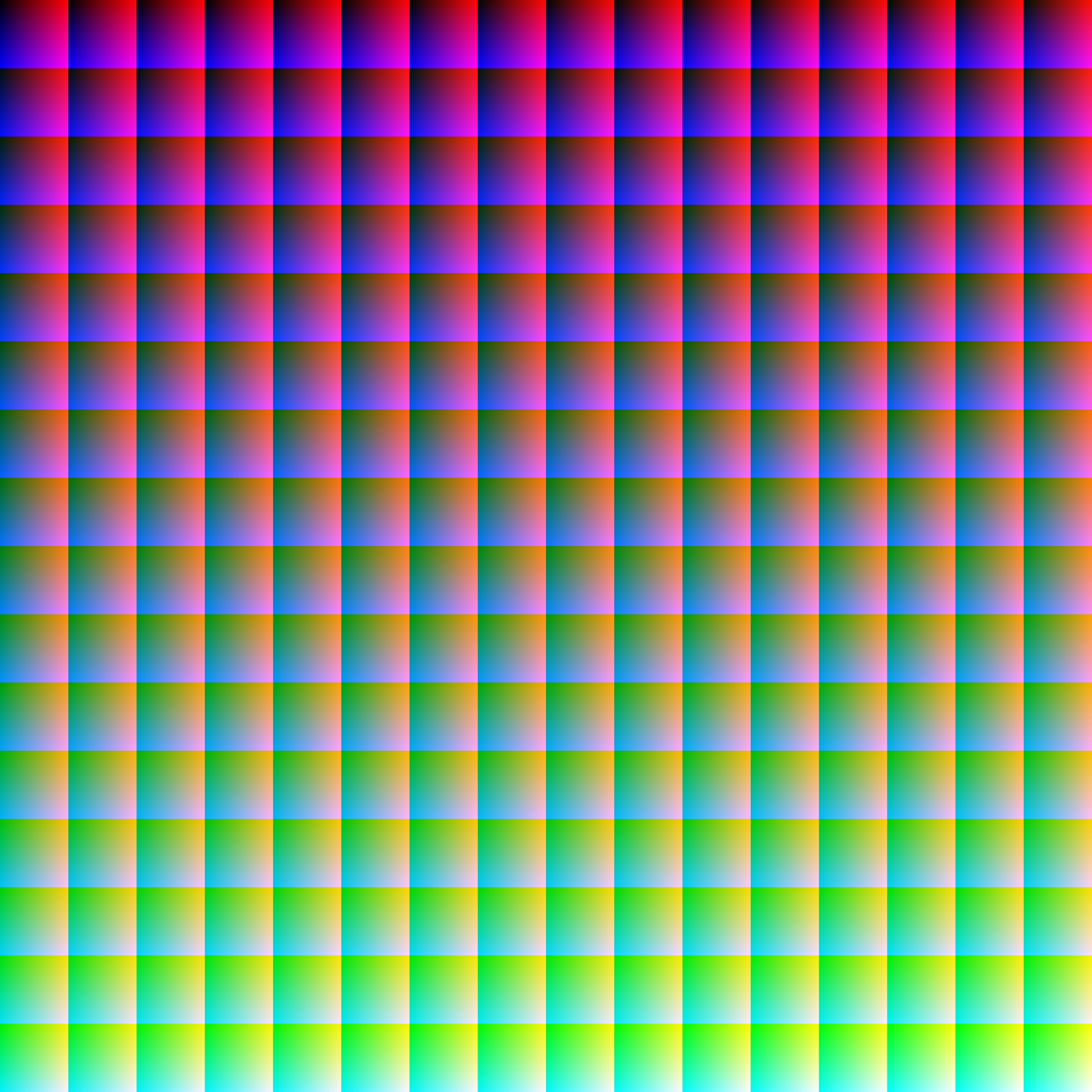 Crean una imagen que contiene los 16.777.216 colores RGB, y no es como imaginas