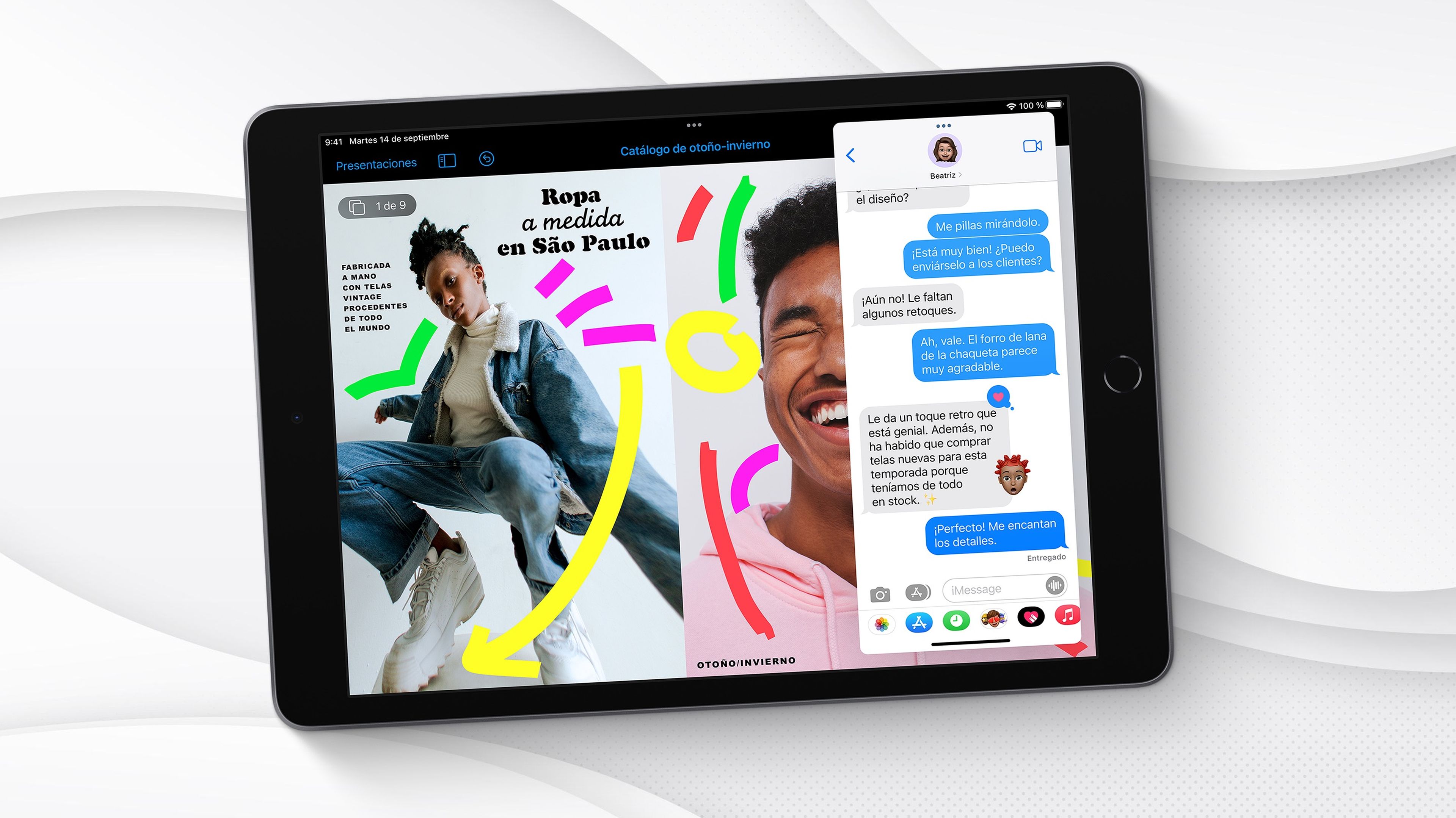 iPad de 2021 con varias aplicaciones en iPad OS