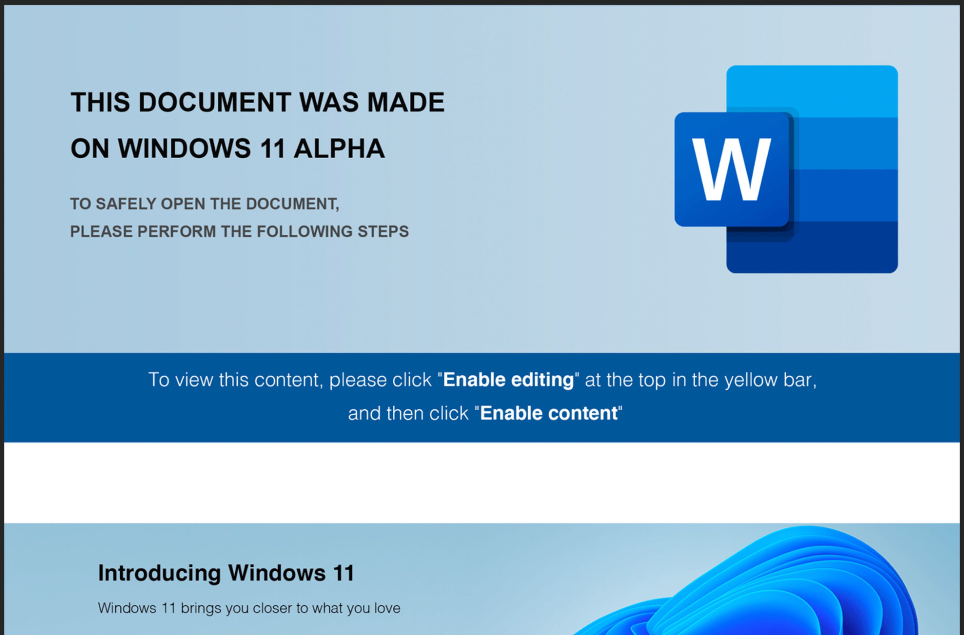 Malware Word Windows 11