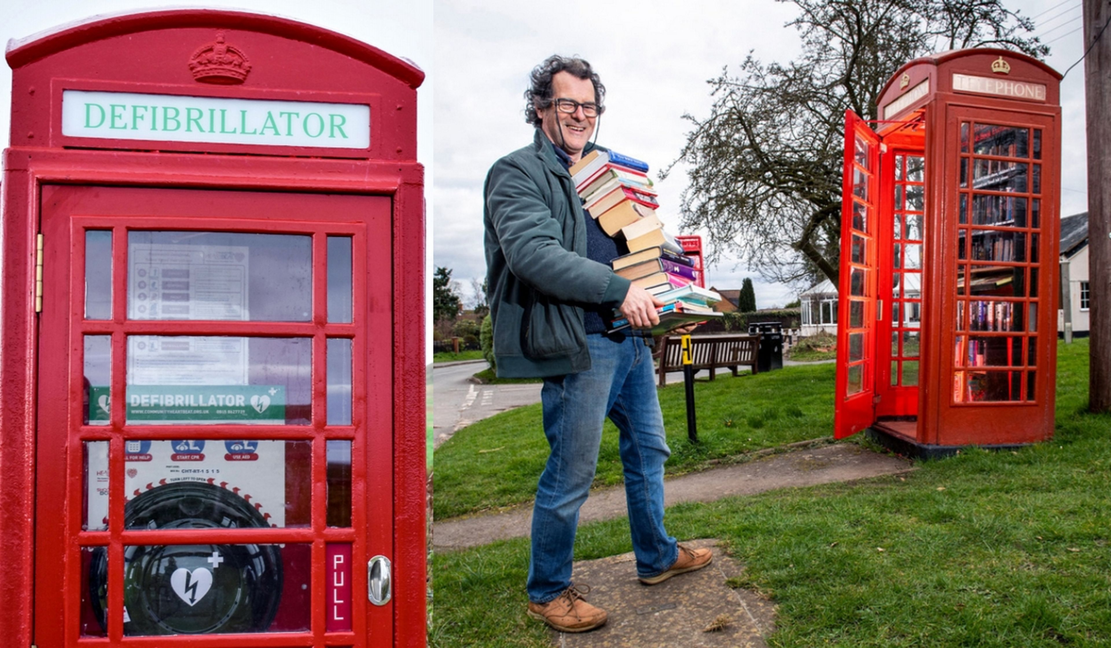 En Reino Unido puedes adoptar una cabina telefónica, y la gente las está convirtiendo en desfibriladores y bibliotecas