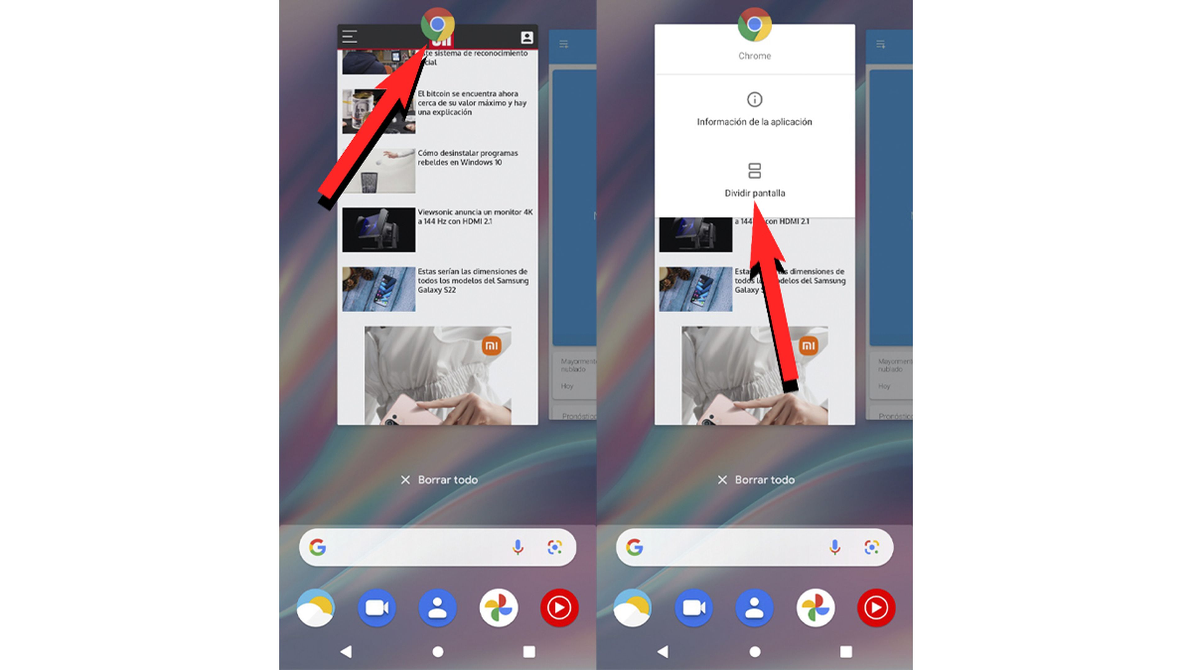 Dividir pantalla en Android