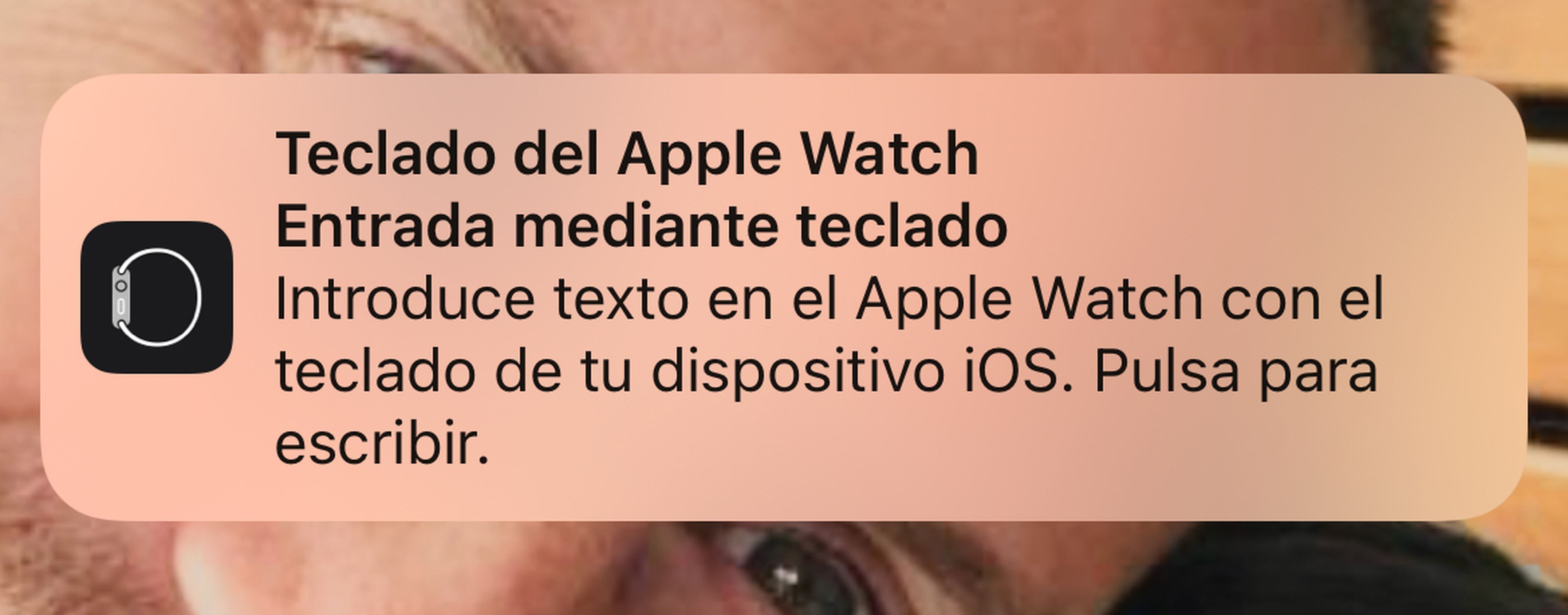 Entrada texto Apple Watch
