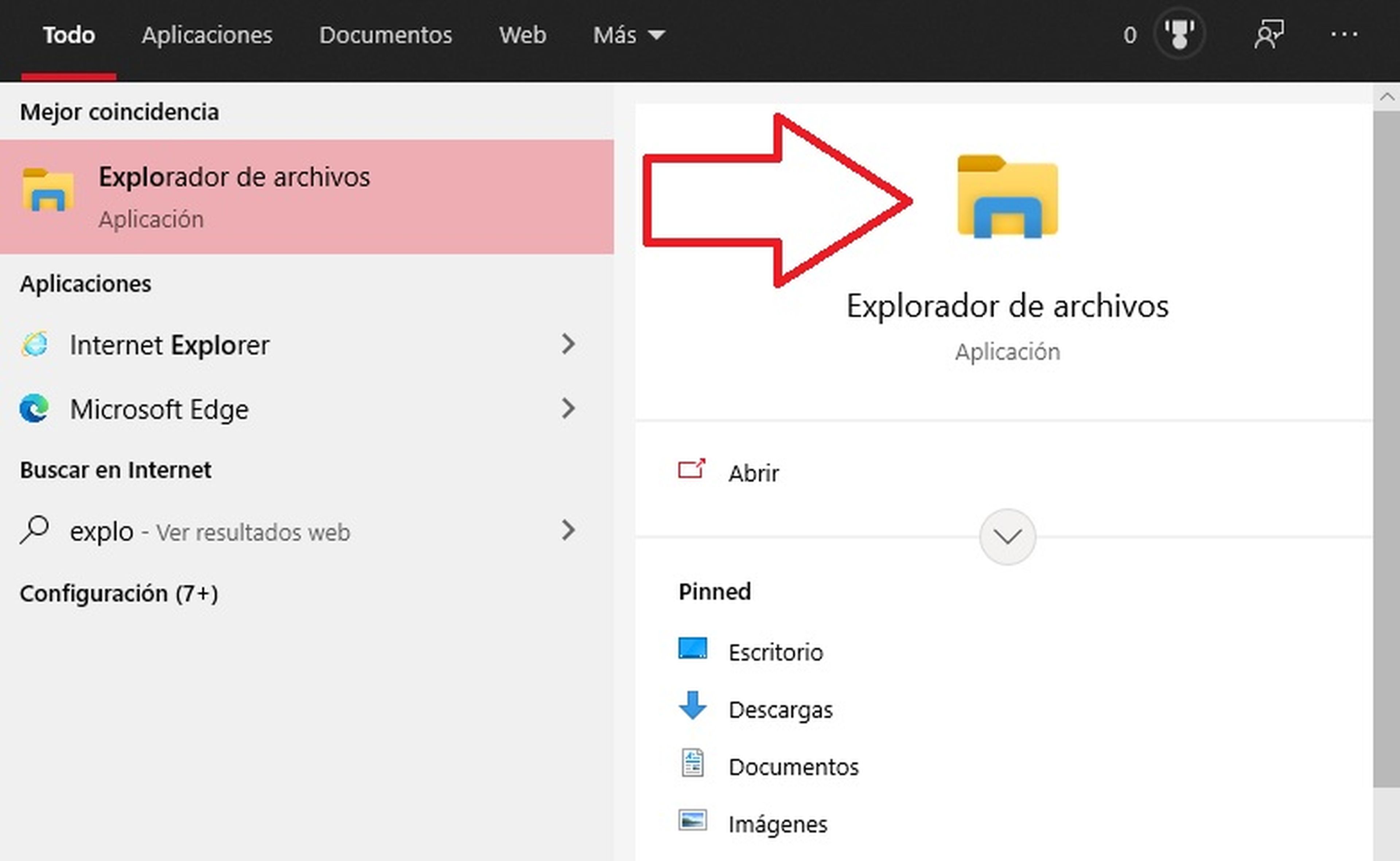 Explorador de archivos