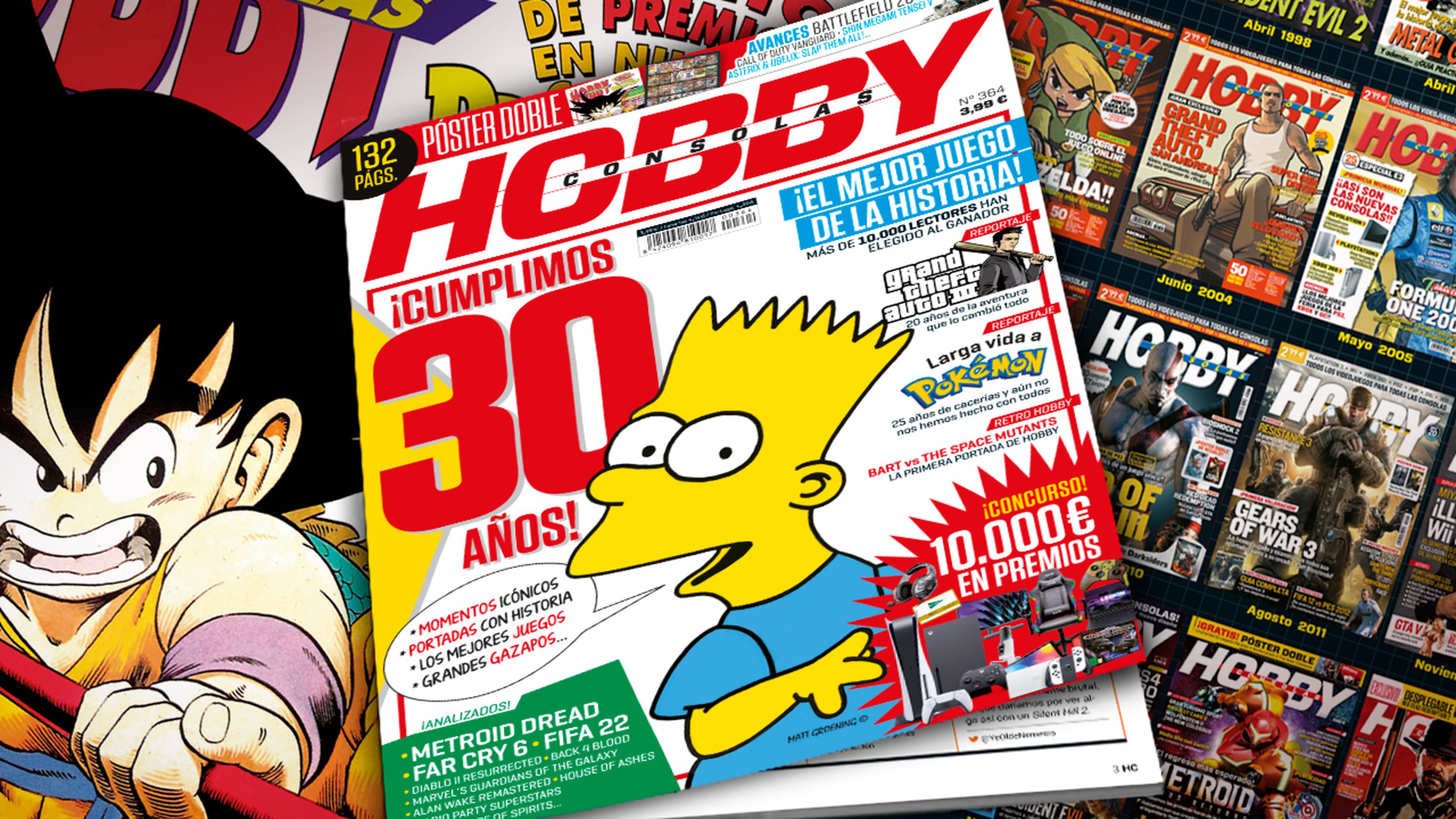 Hobby Consolas 364, a la venta con portada de Bart Simpson, un póster doble y un megaconcurso a lo número 1