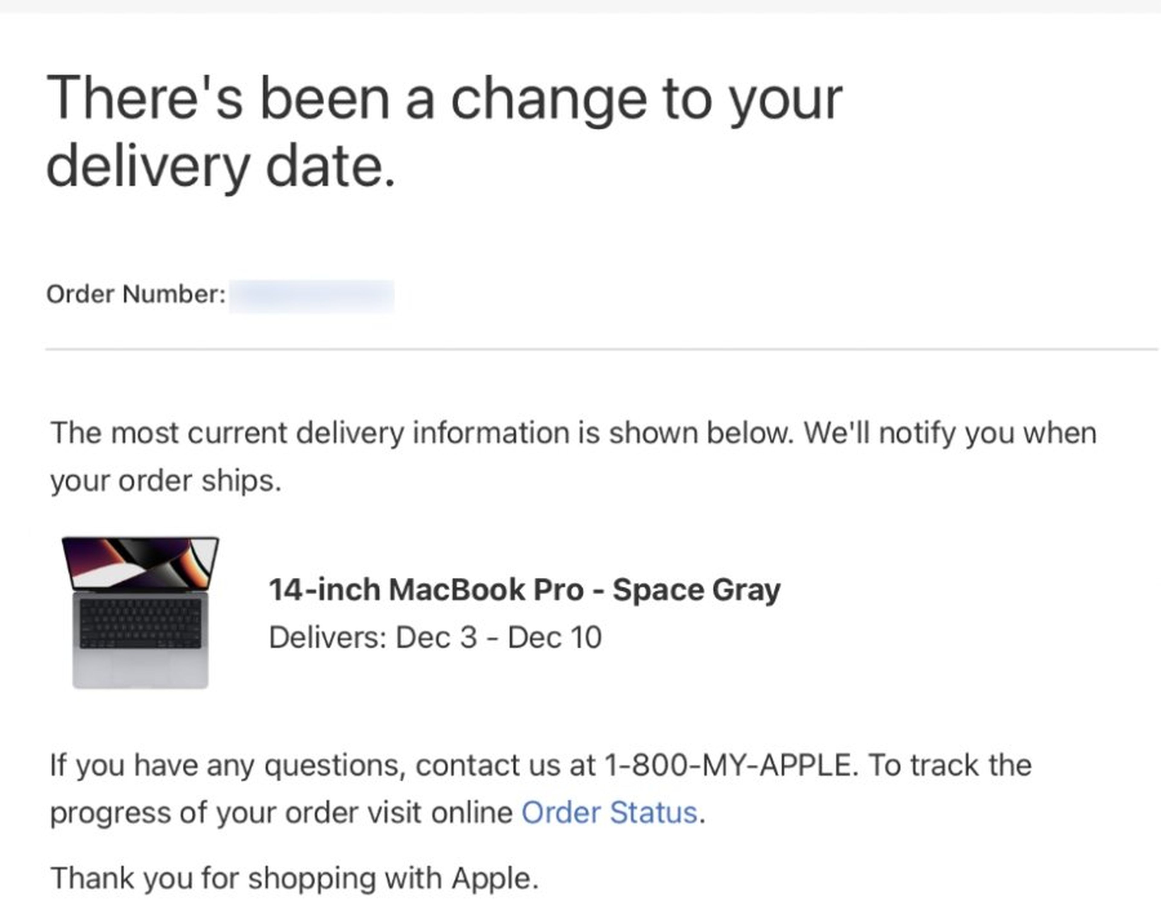 MacBook Pro retrasos en los envíos