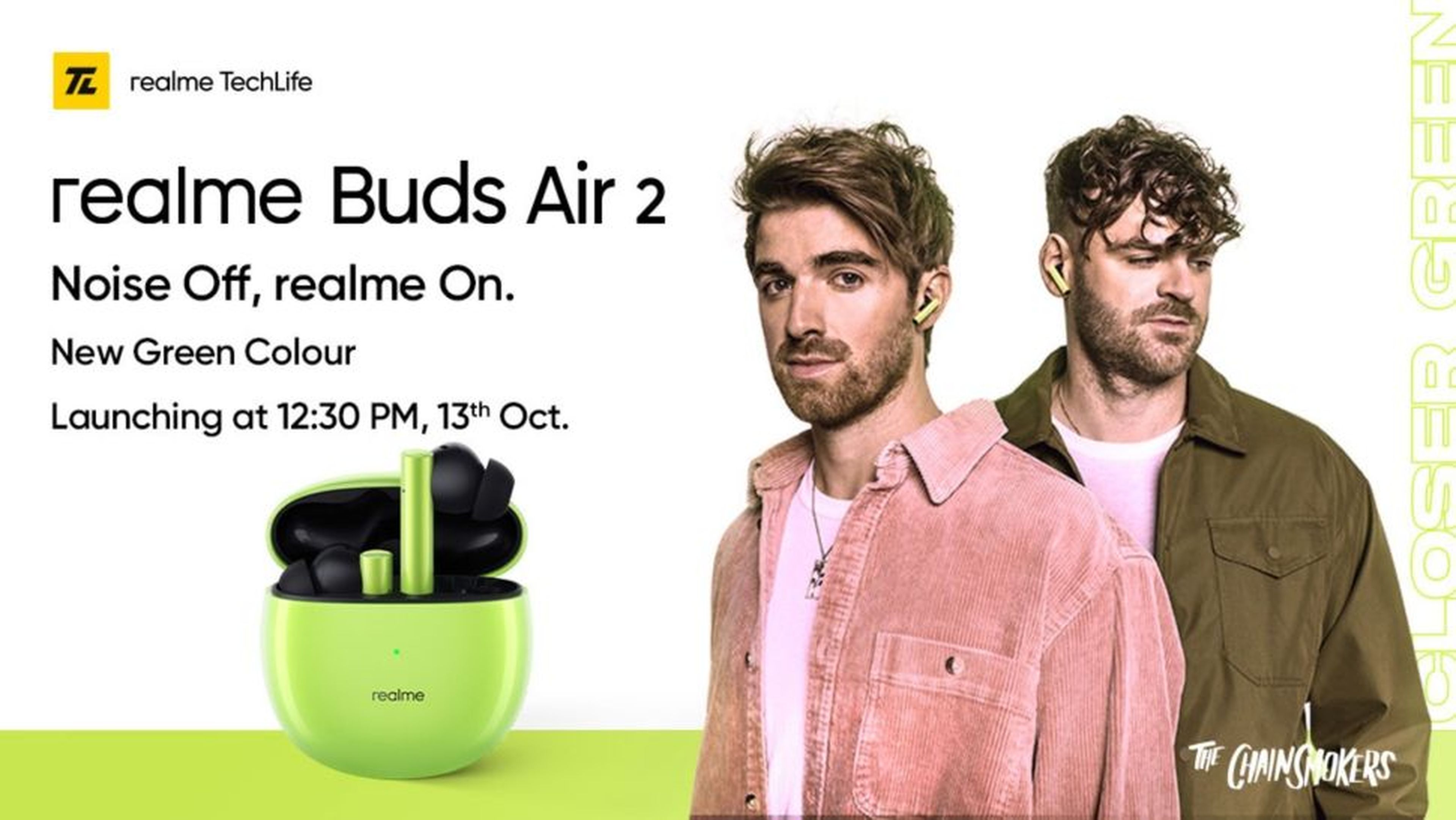 realme Buds Air 2 verdes