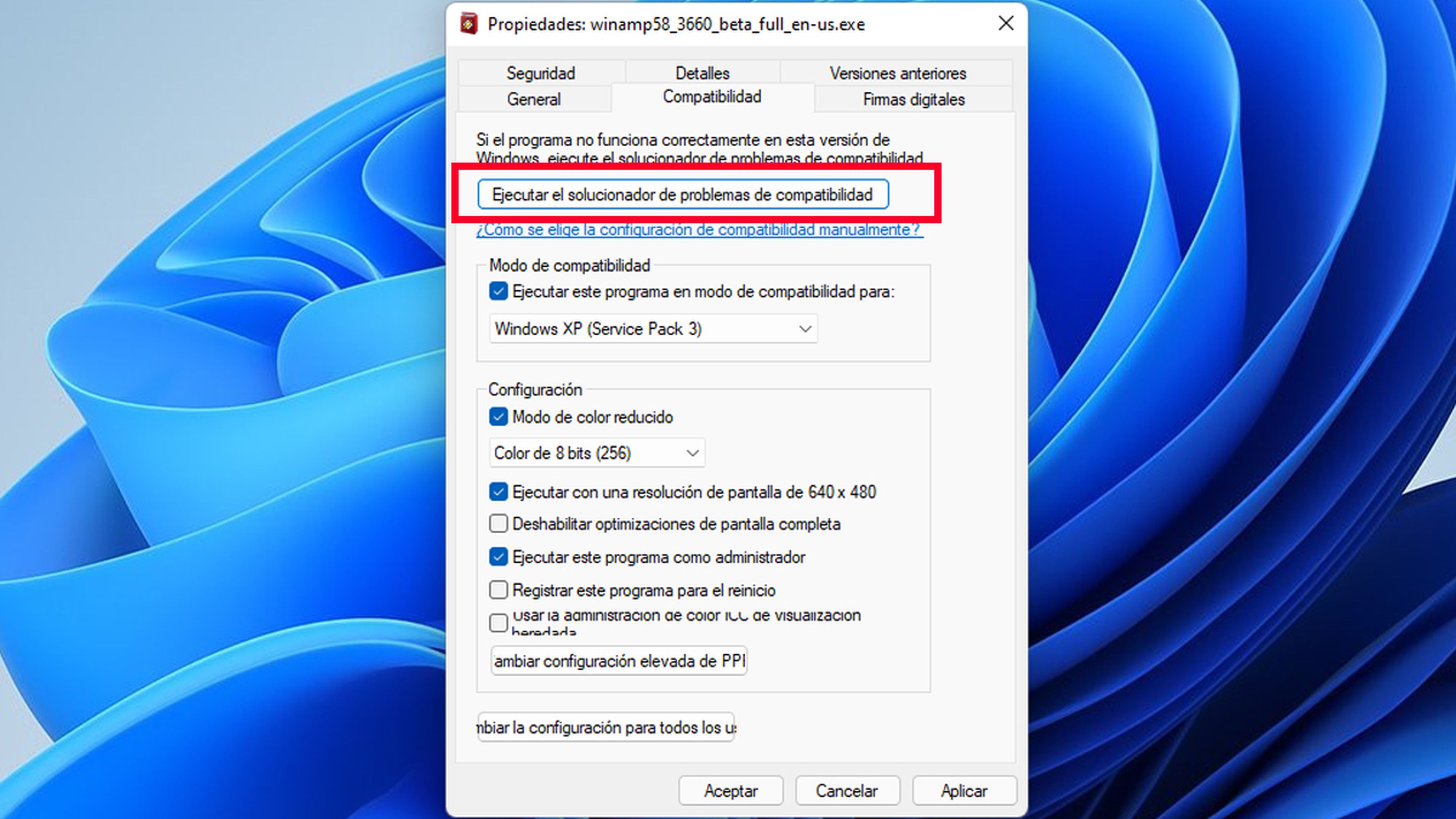 Solucionador de problemas de compatibilidad de Windows 11