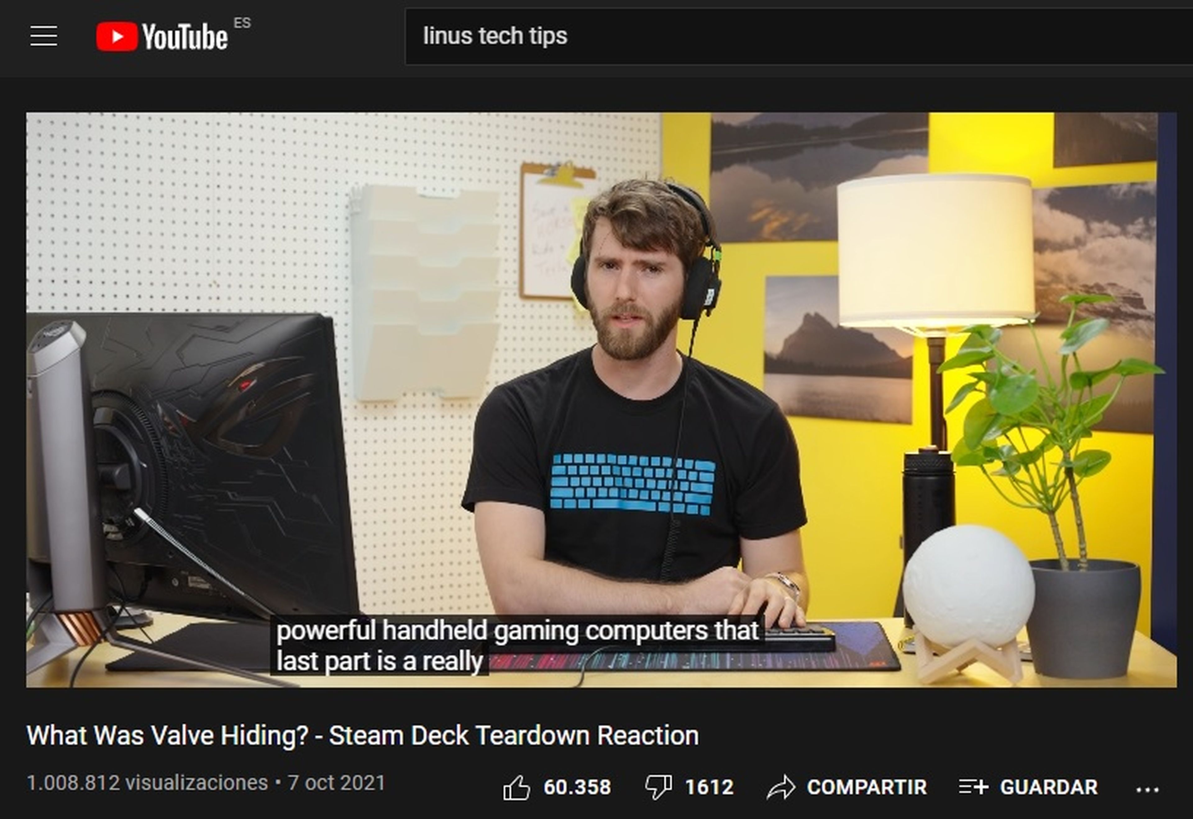 YouTube Subtítulos Linus