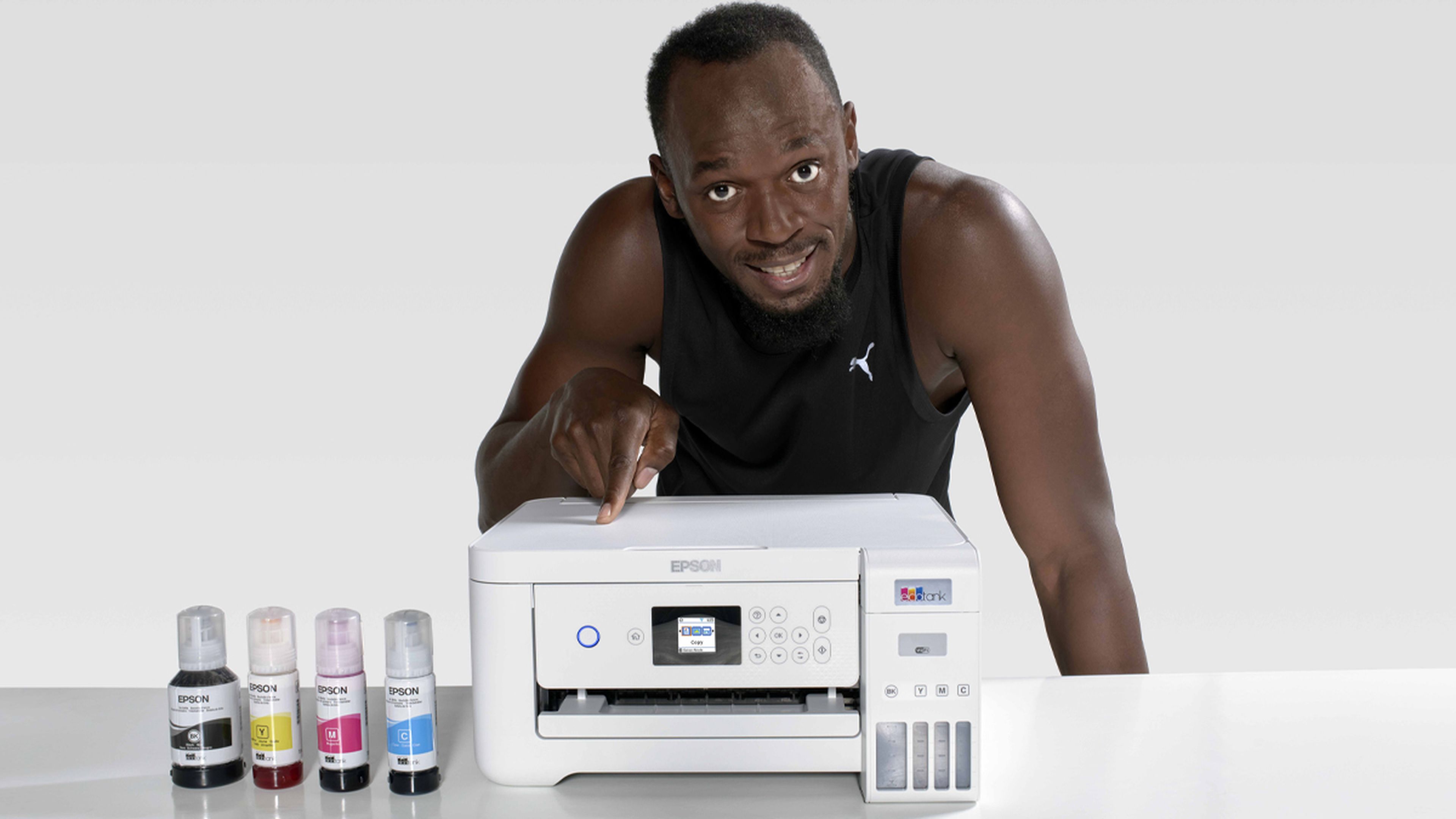 Impresora y Usain Bolt