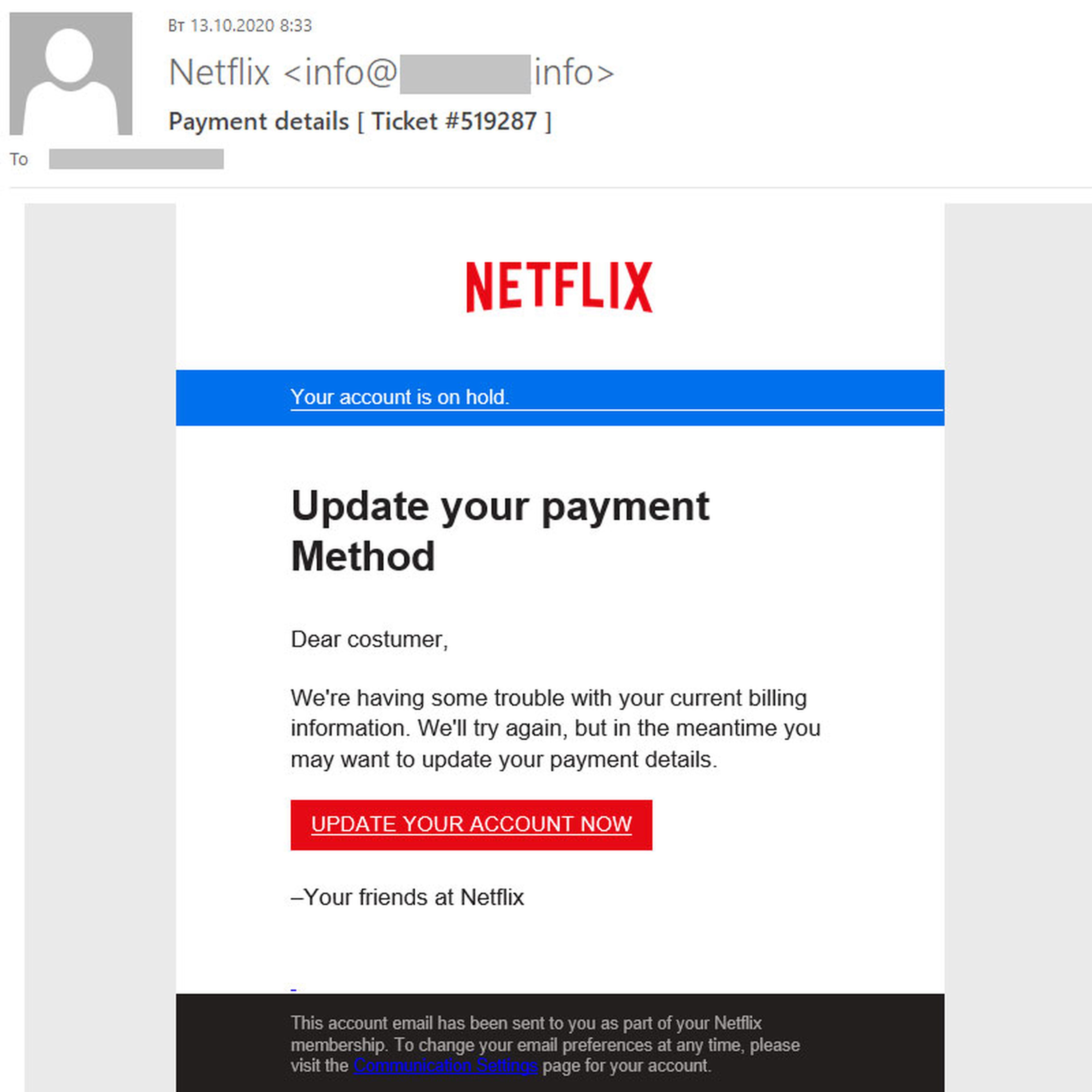Phishing Netflix