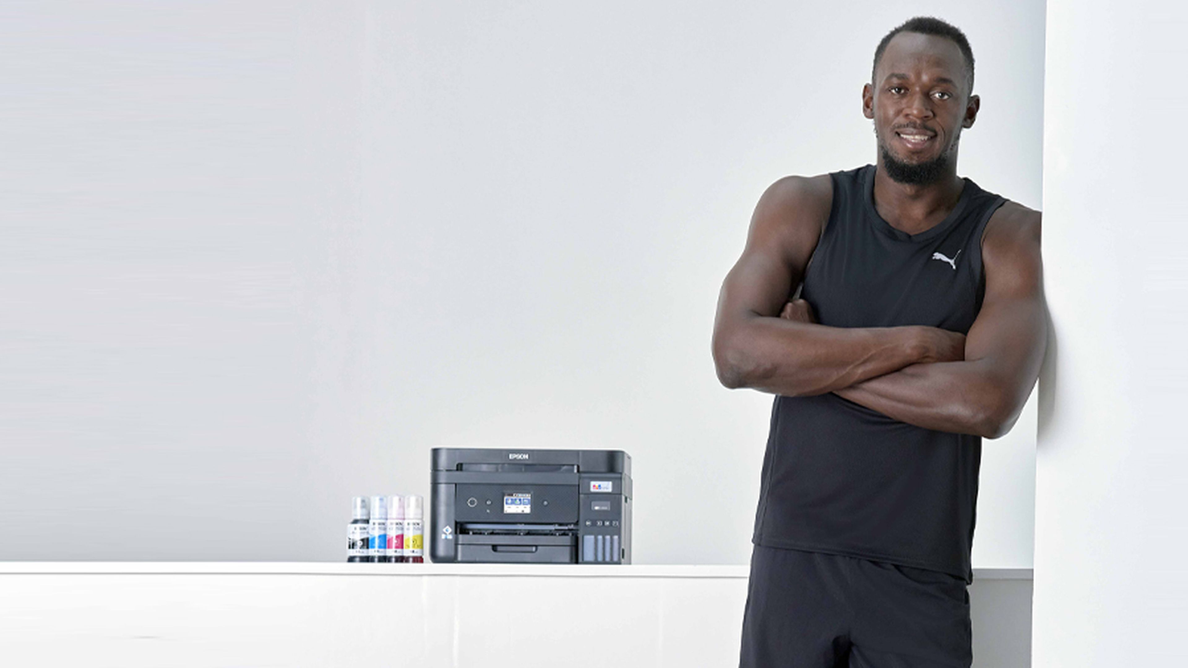 Usain Bolt y Epson