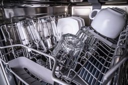 glasses inside a dishwasher