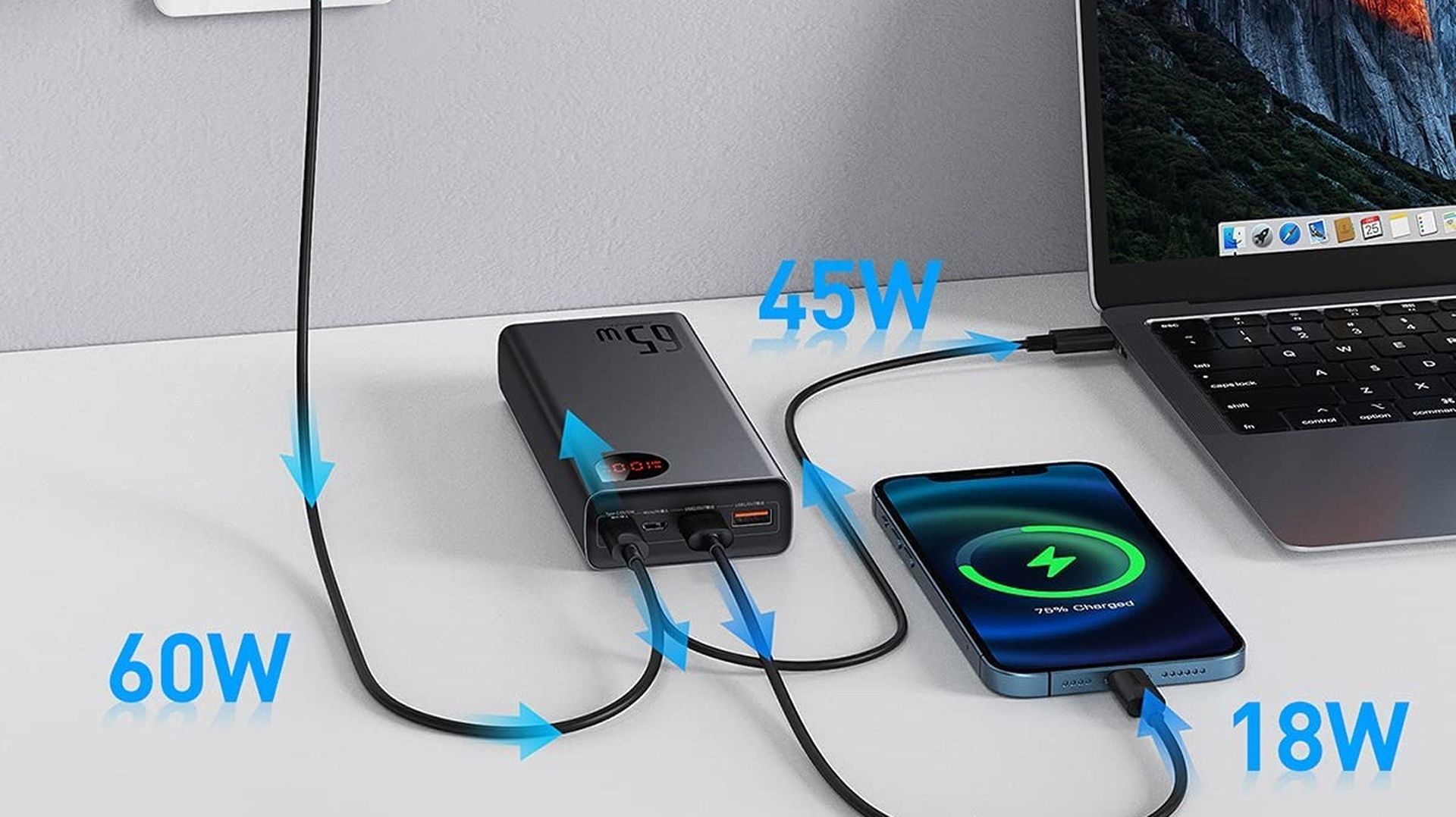 Maxoak 50000mah 185wh 6 port51220v portable charger external clearance