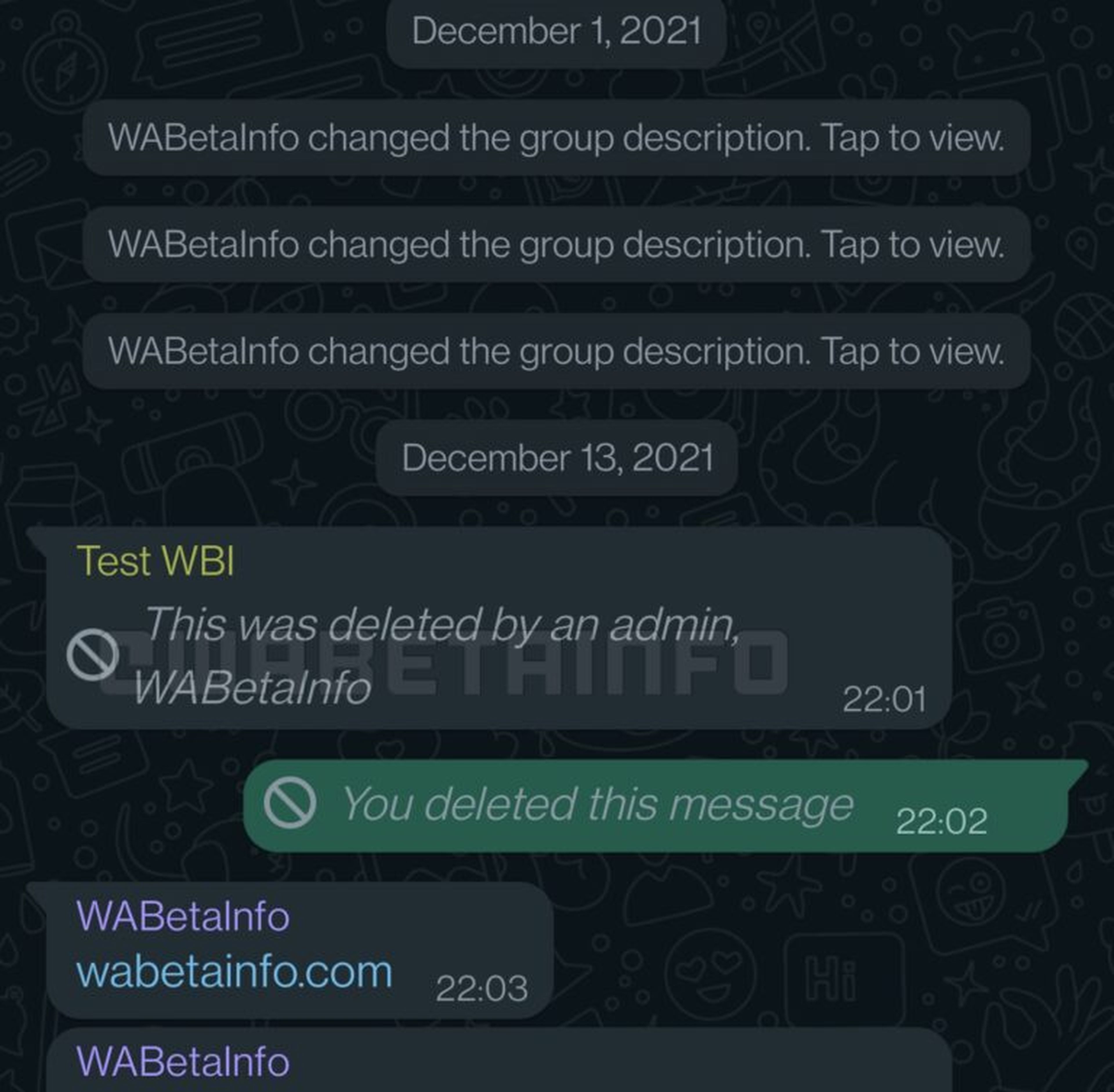 Eliminar mensajes grupos WhatsApp