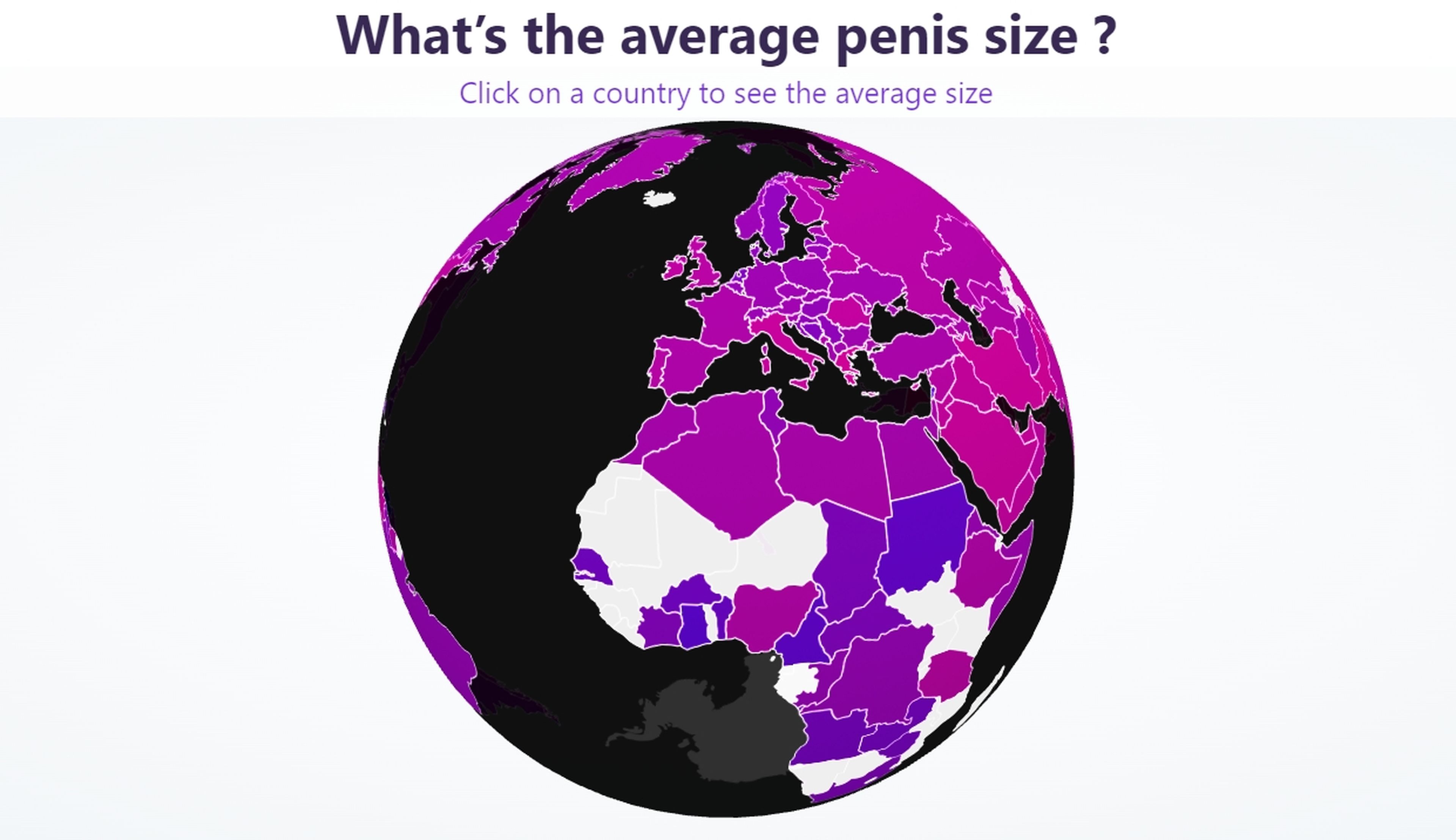 Mapa tamaño del pene