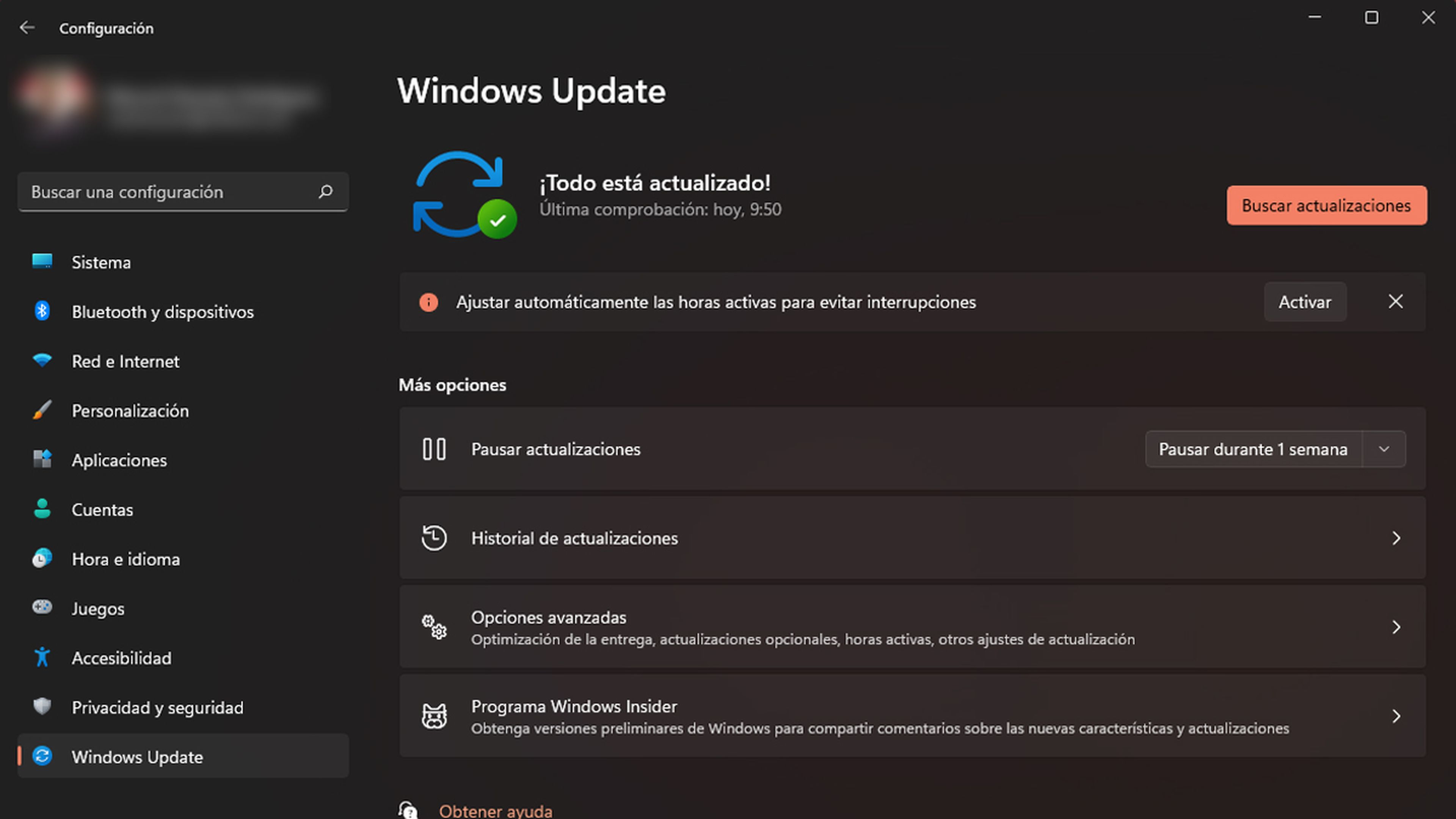Actualizaciones de Windows 11